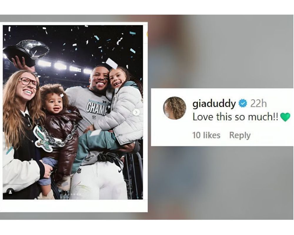 Gia Duddy on Saquon Barkley and his family celebration