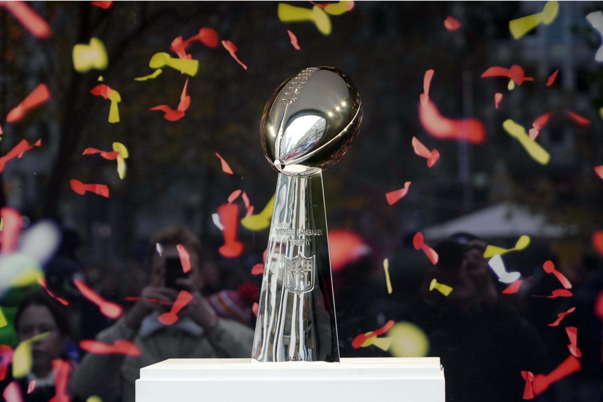 A Vince Lombardi Trophy at the NFL Frankfurt Experience.