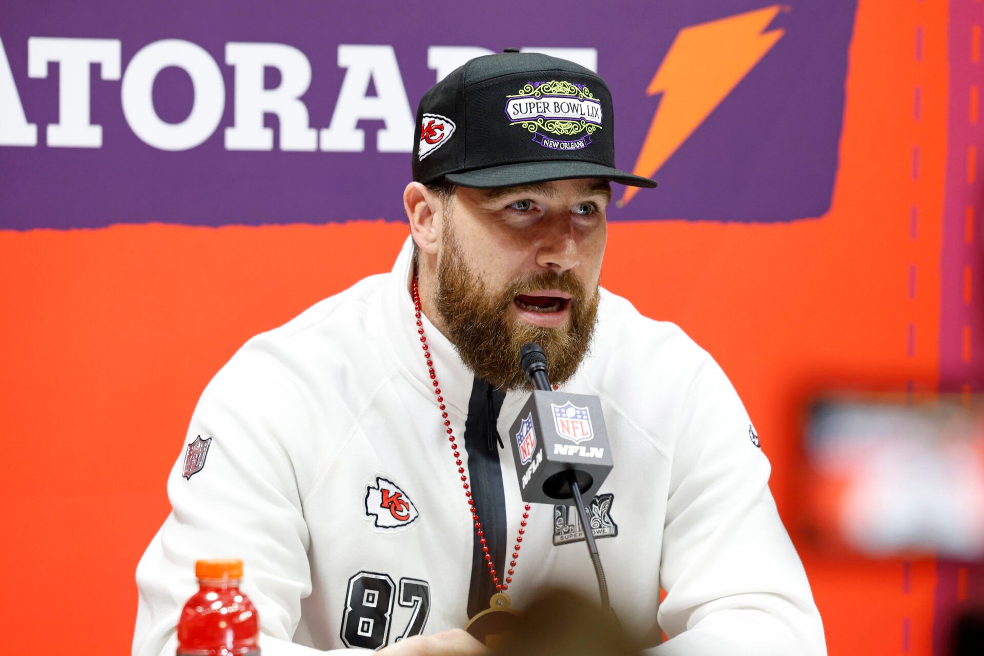 At 35, speculation about a potential retirement has been on the table for Travis Kelce, but the legendary TE revealed his plans during media night.