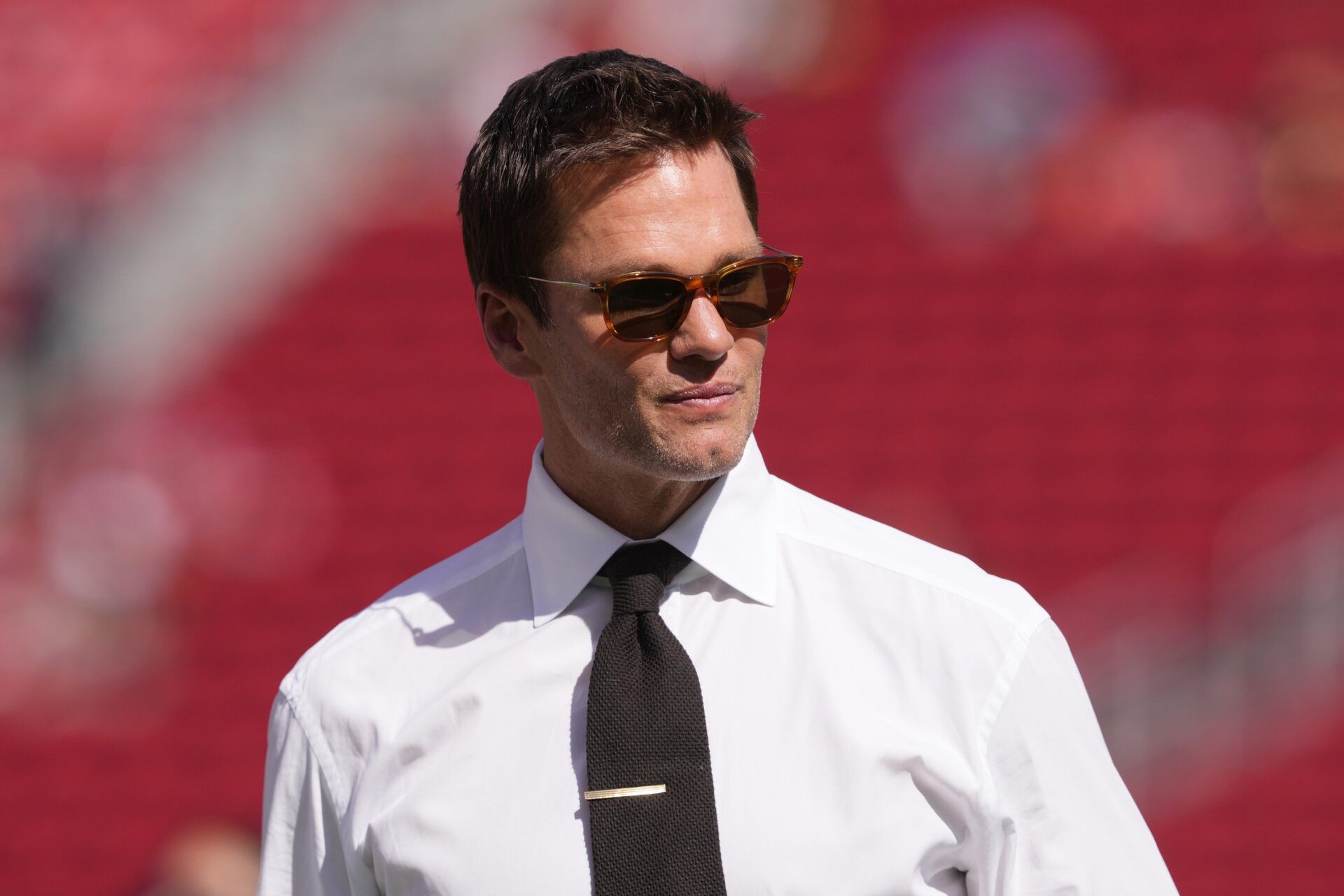 Fox color commentator Tom Brady before the game between the San Francisco 49ers and the Arizona Cardinals at Levi's Stadium.