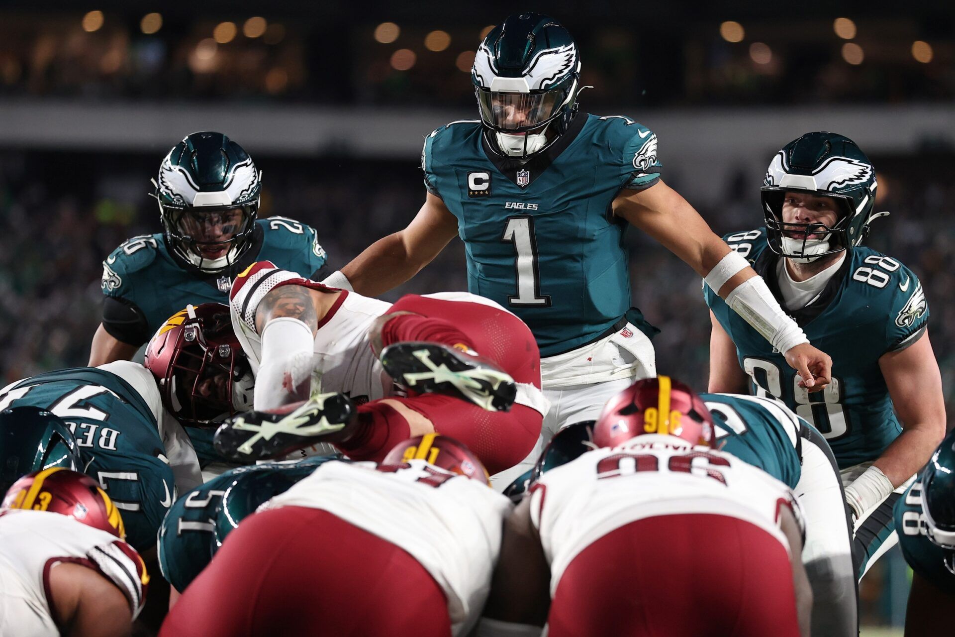 Eagles Offensive Lineman Shares Perfect 3-Word Response When Asked How To Stop the Tush Push