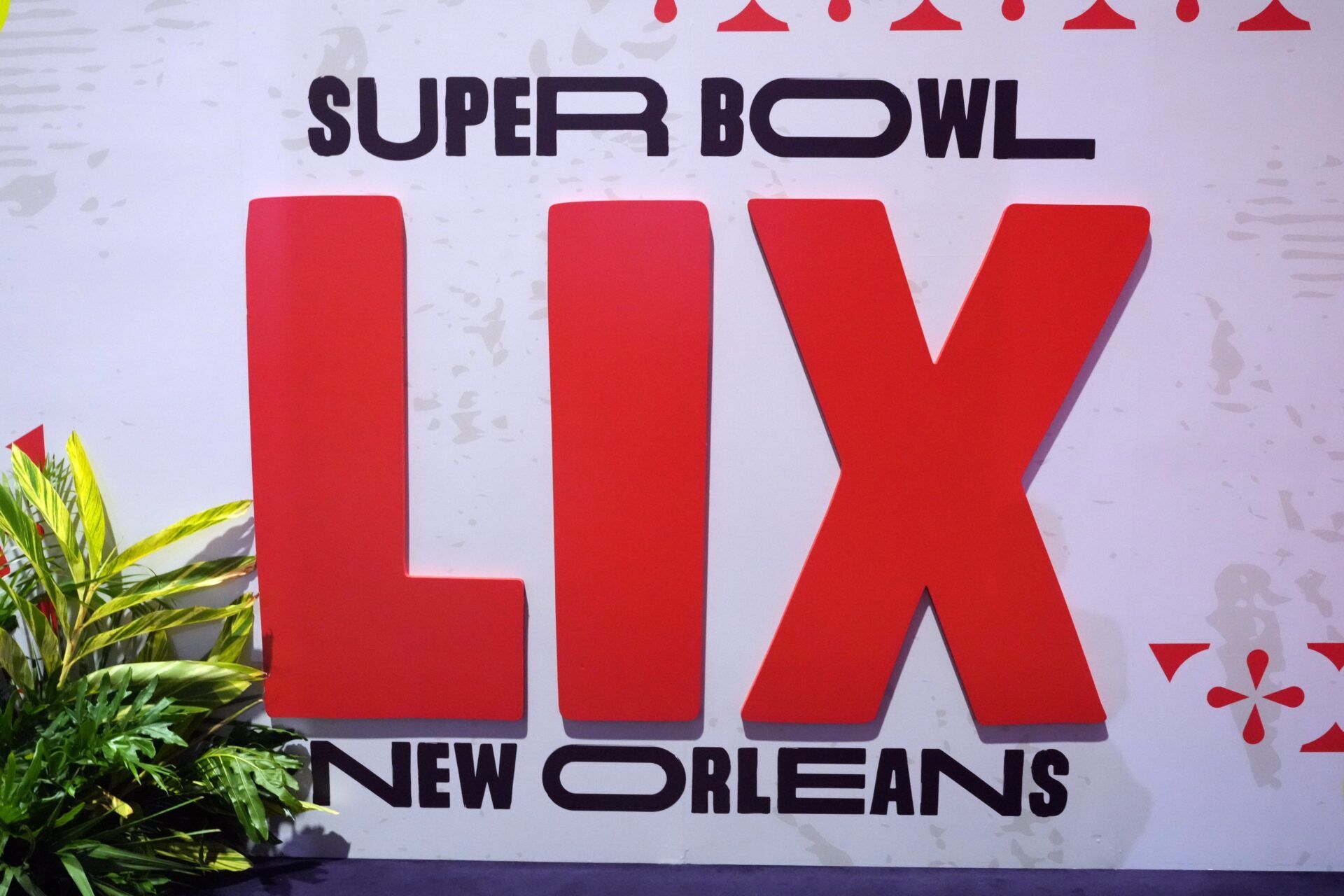 The Super Bowl 59 letters at the Super Bowl LIX Experience at the Ernest N. Morial Convention Center.