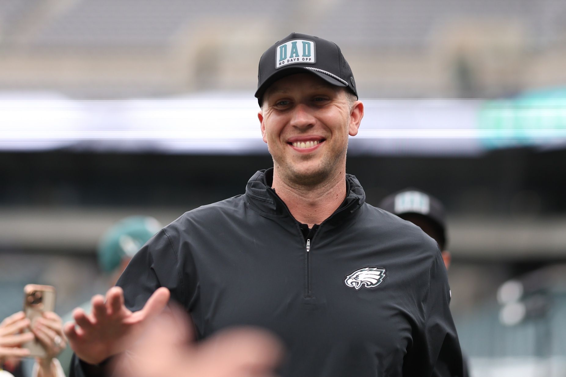 Former Philadelphia Eagles quarterback Nick Foles before a game against the Atlanta Falcons at Lincoln Financial Field.