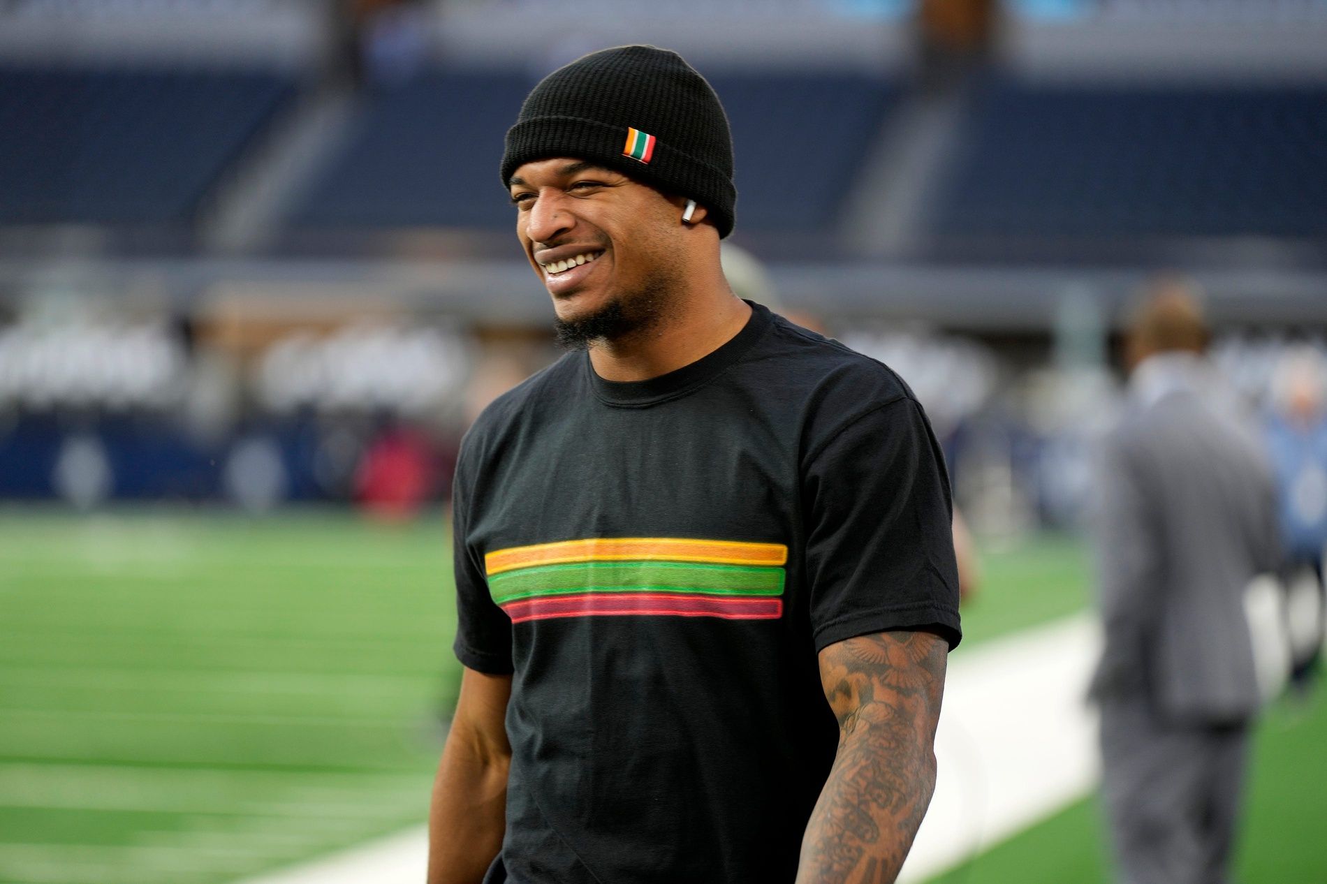 Cincinnati Bengals Ja’Marr Chase takes the field before facing the Dallas Cowboys for Monday Night Football at AT&T Stadium on Monday, December 9, 2024.