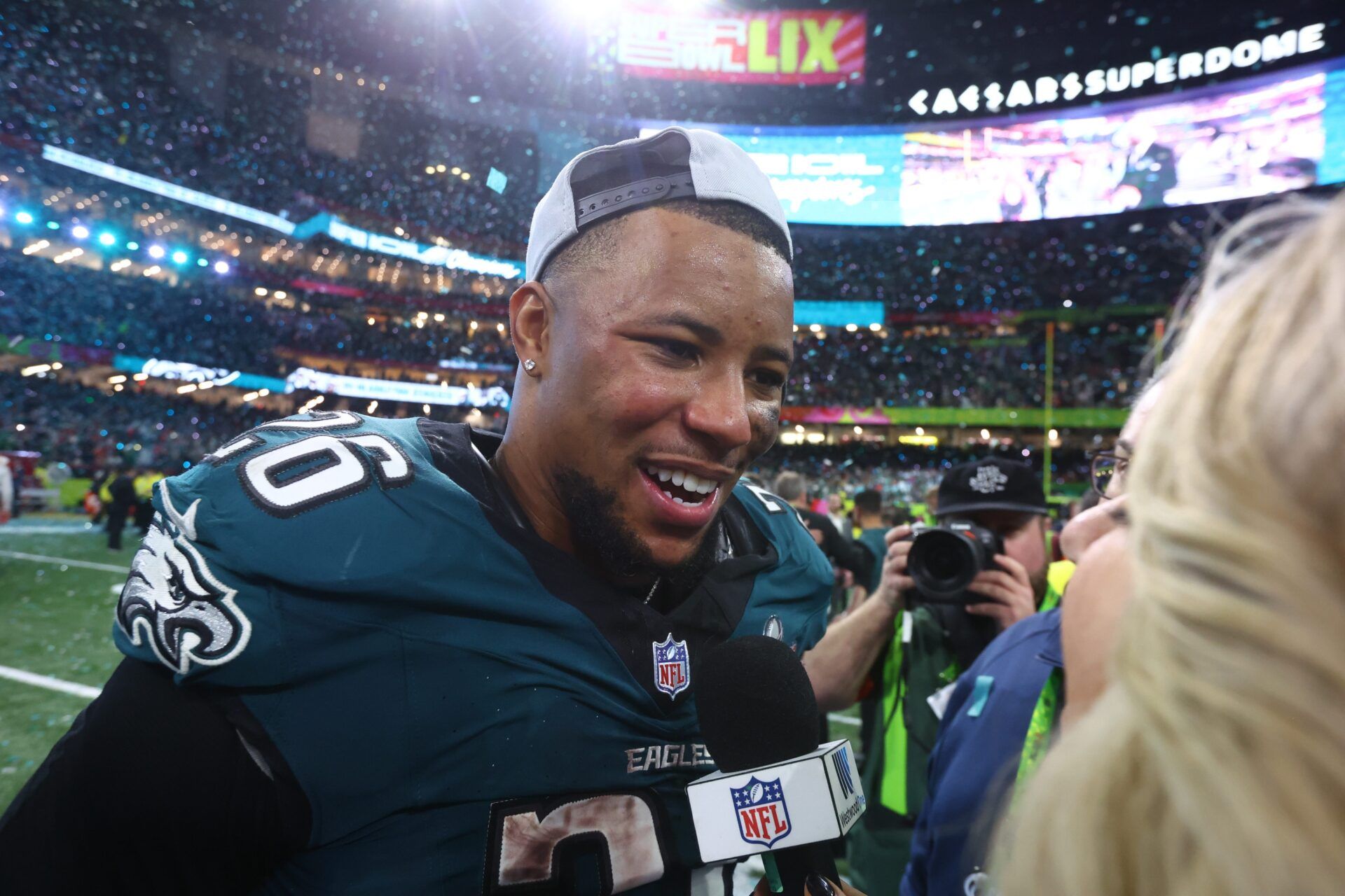 Super Bowl Champion Saquon Barkley Makes Feelings Clear on Giants Letting Him Walk: ‘I’m Trying To Be Remembered as an Eagle’