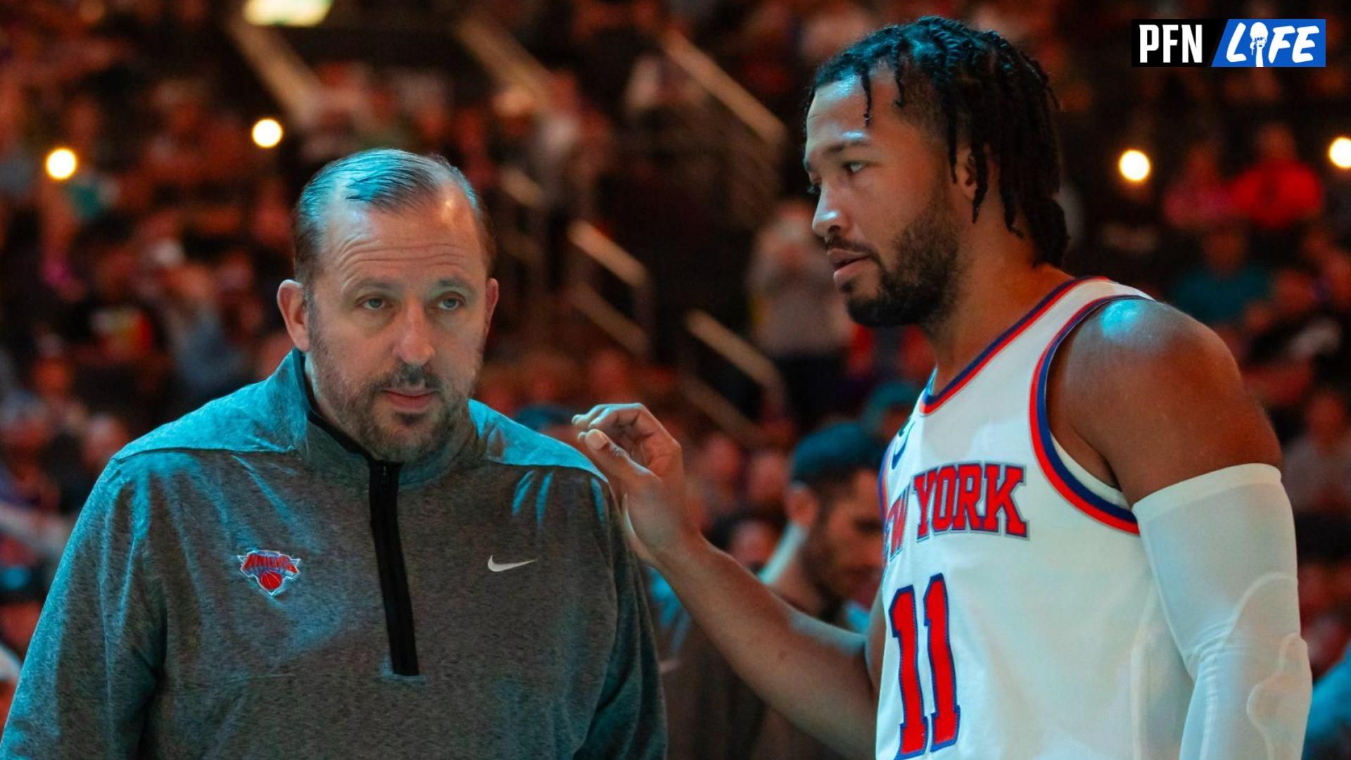 Tom Thibodeau and Jalen Brunson exchanged a few cracks at each other when the two were on a call during Brunson's podcast, 