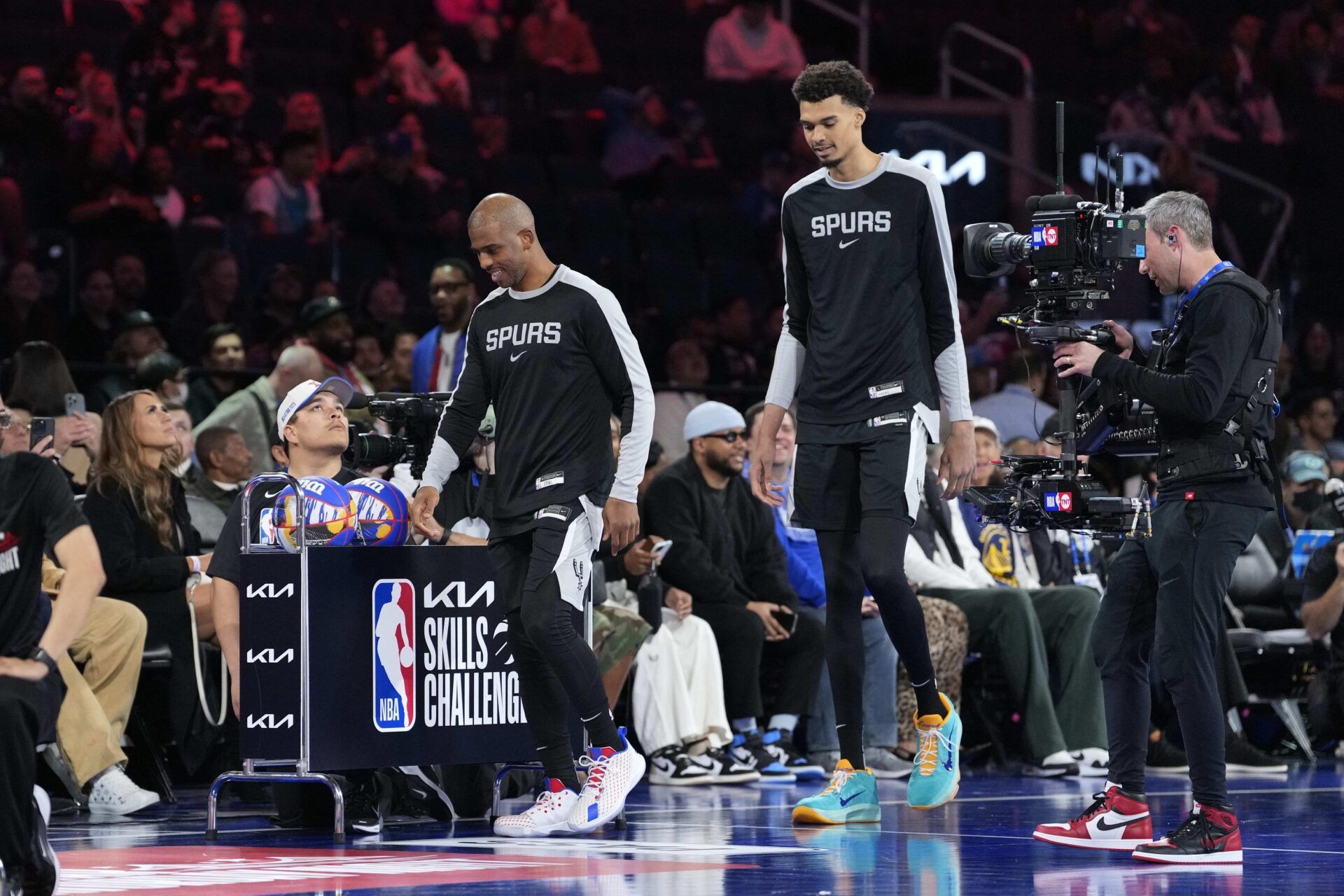 WATCH: Victor Wembanyama, Chris Paul Booed After Getting Disqualified From Skills Challenge on NBA All-Star Saturday Night