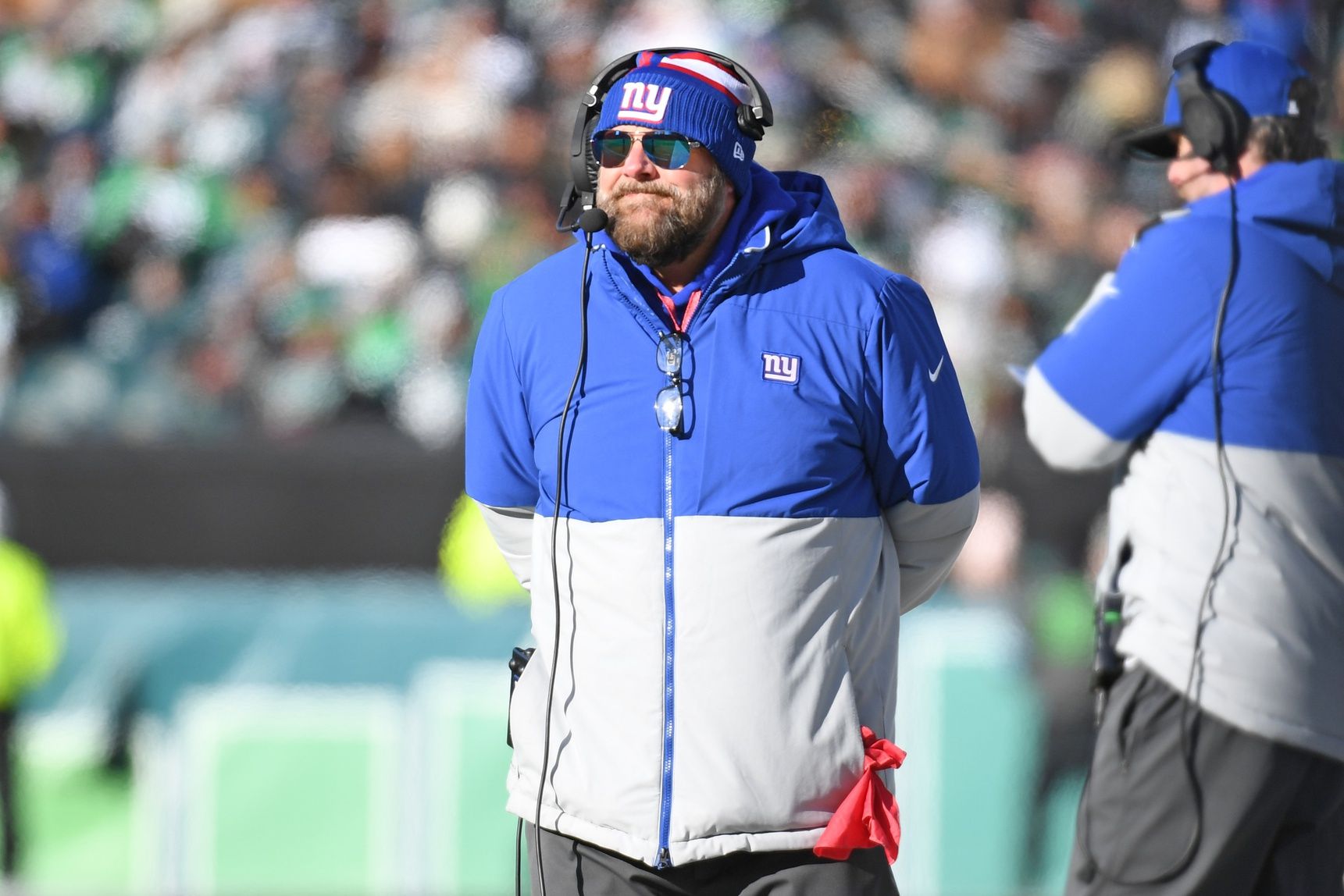 New York Giants head coach Brian Daboll on the sidelines against the Philadelphia Eagles at Lincoln Financial Field.