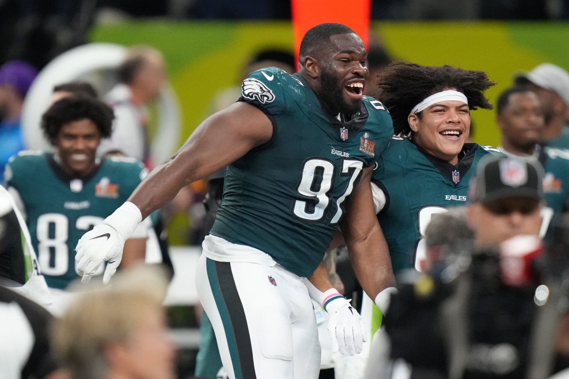 NFL Films put together a complication of player reactions as time expired in Super Bowl 59, confirming the Eagles' blowout victory over the Chiefs.