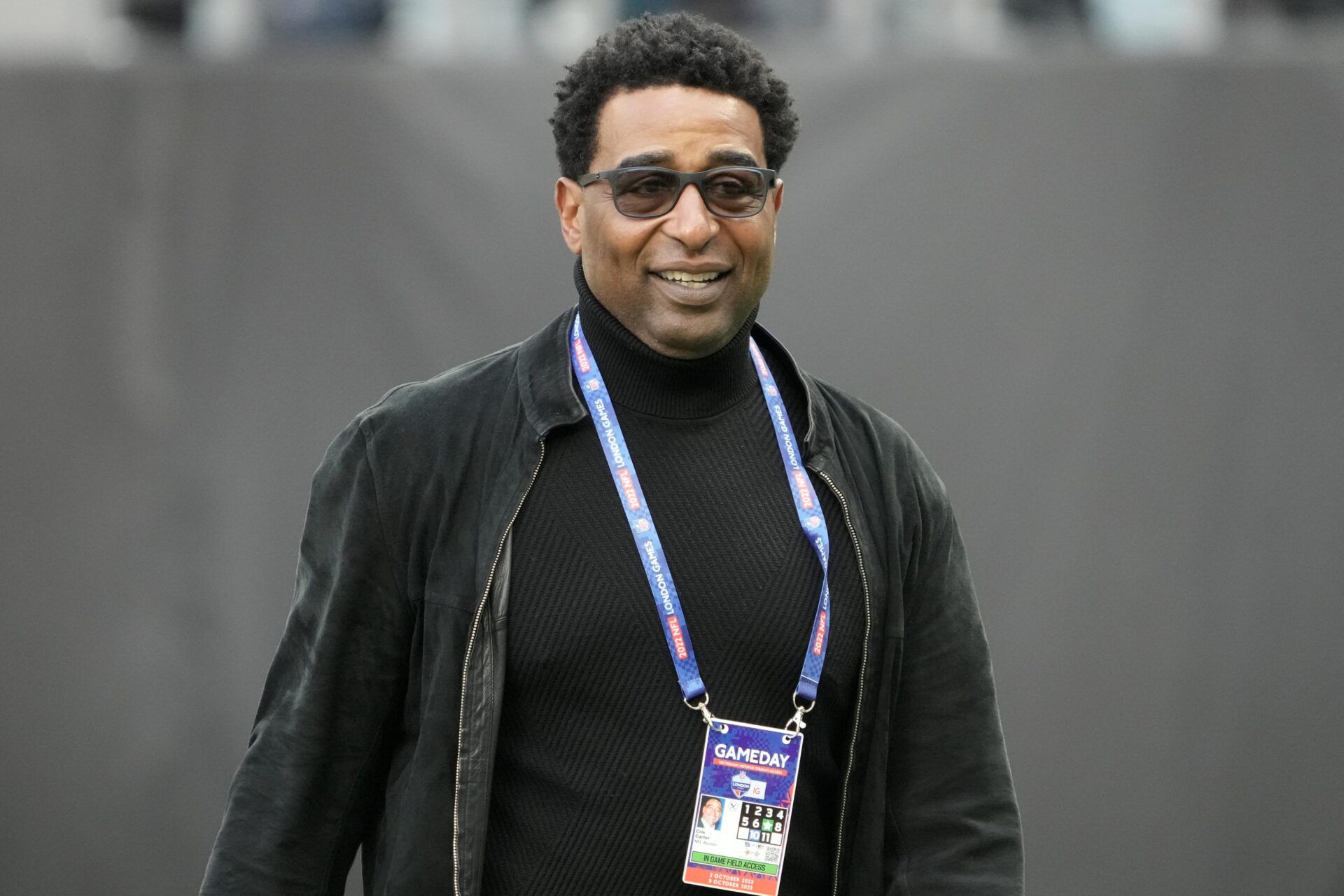 Cris Carter attends an NFL International Series game at Tottenham Hotspur Stadium.