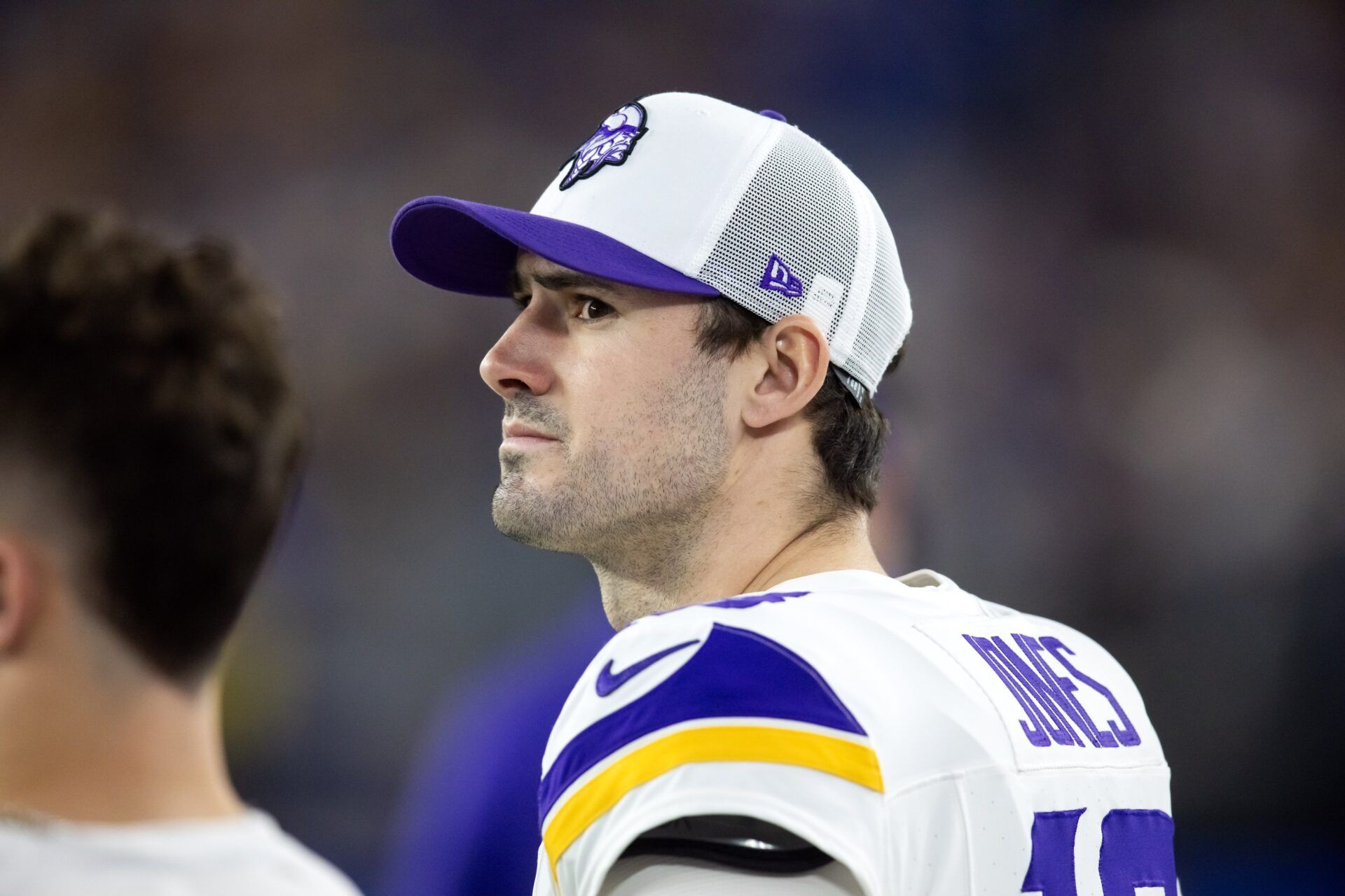 Minnesota Vikings quarterback Daniel Jones (13) against the Los Angeles Rams during an NFC wild card game at State Farm Stadium.