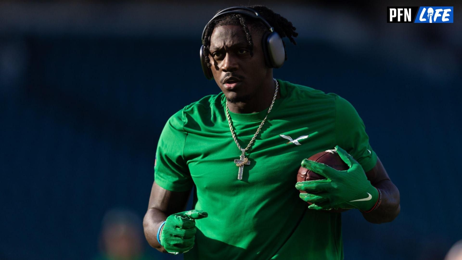 Philadelphia Eagles star A.J. Brown jumped on the 