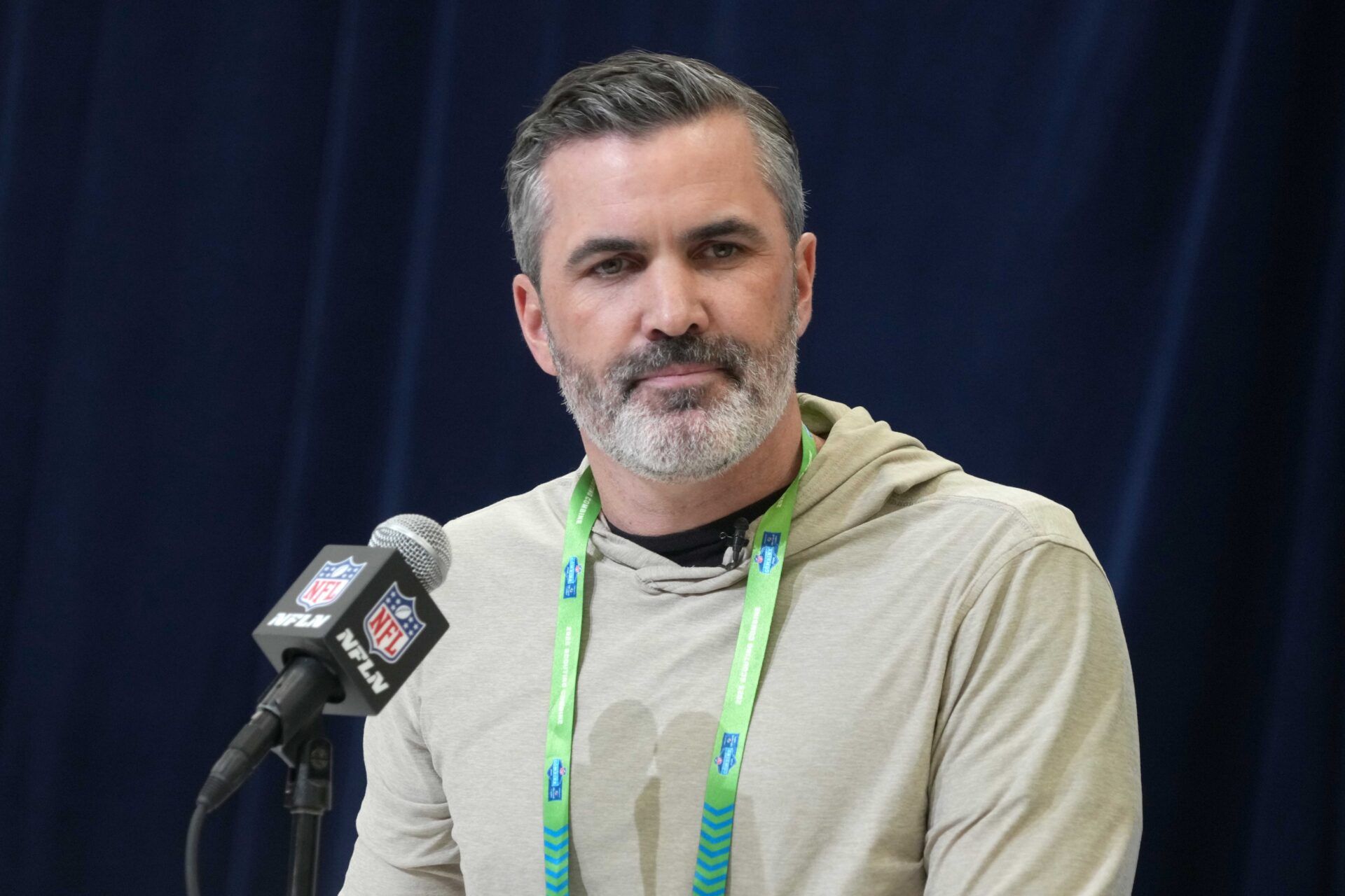 Cleveland Browns coach Kevin Stefanski speaks during the 2025 NFL Scouting Combine at the Indiana Convention Center.