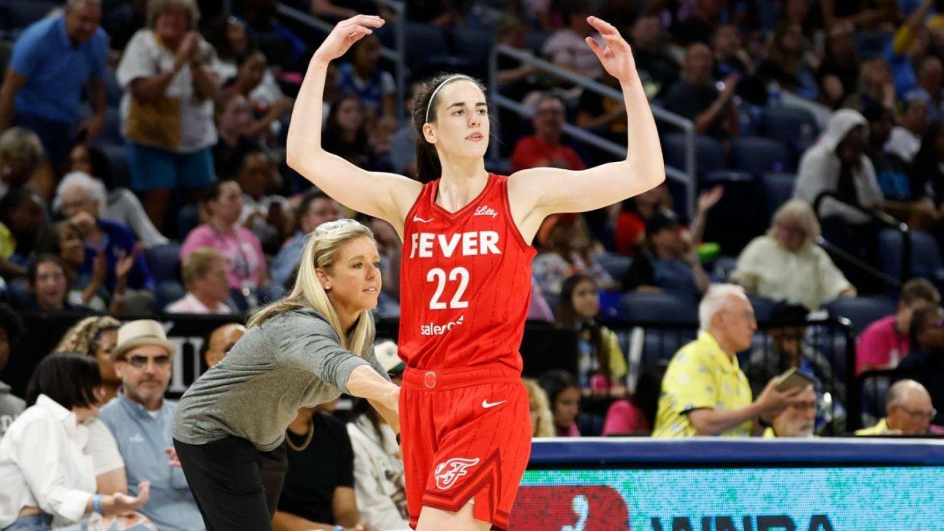 The hype for Caitlin Clark continues to grow as her collegiate rivalry takes center stage in the largest arena in not only the WNBA but NBA as well.