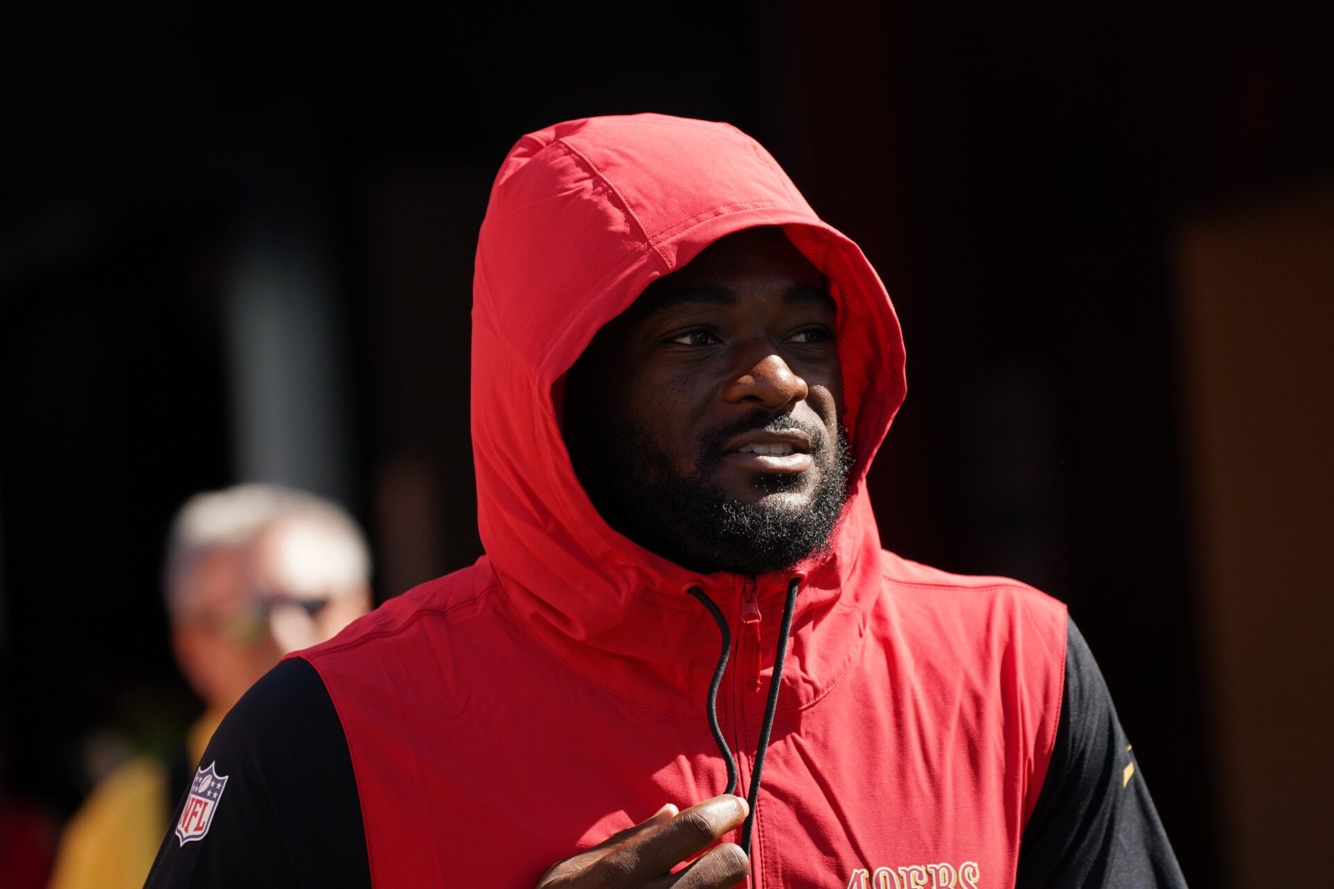 San Francisco 49ers wide receiver Brandon Aiyuk (11) enters the field before a game against the New York Jets at Levi's Stadium.