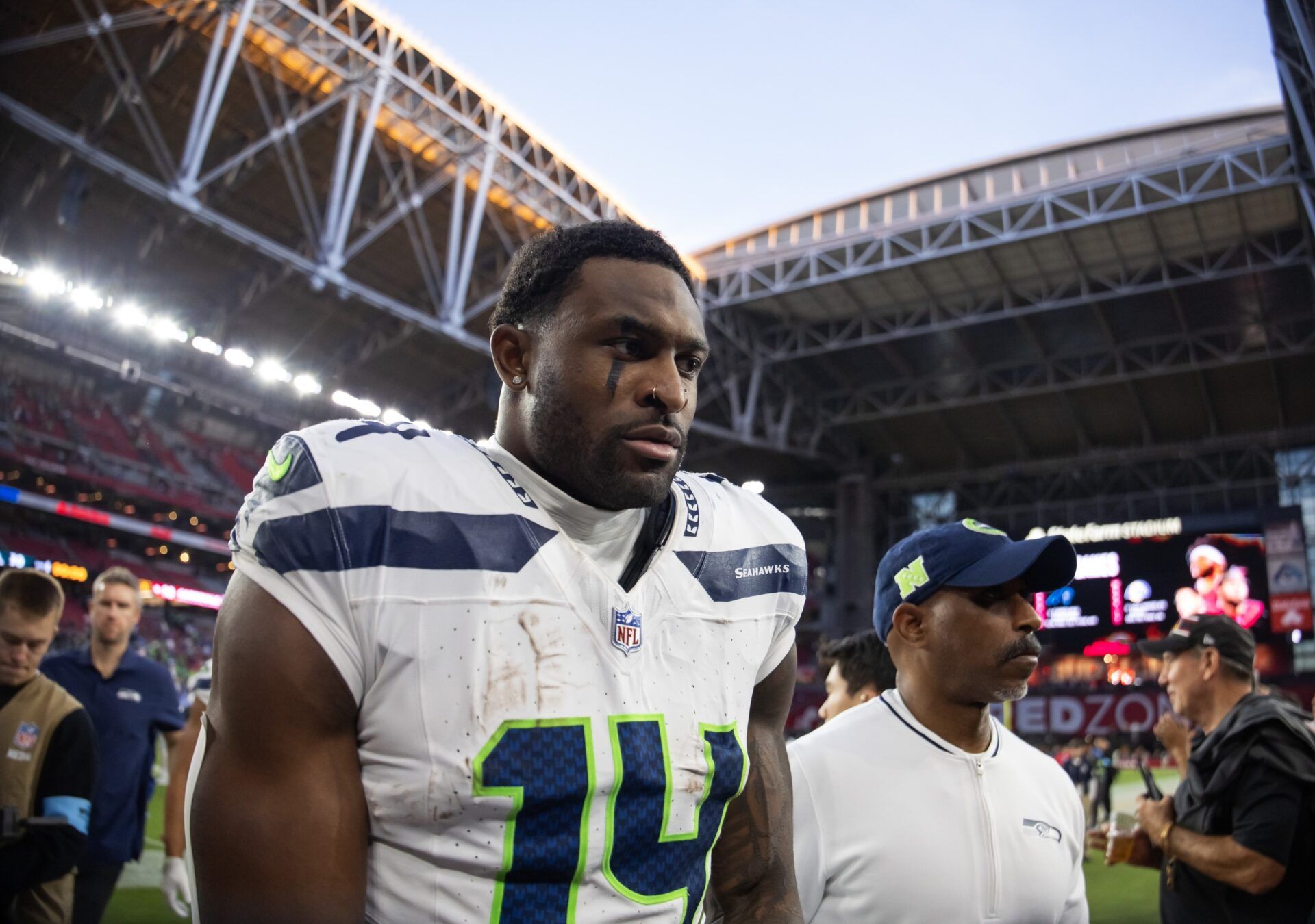 Seattle Seahawks wide receiver DK Metcalf (14) against the Arizona Cardinals at State Farm Stadium.