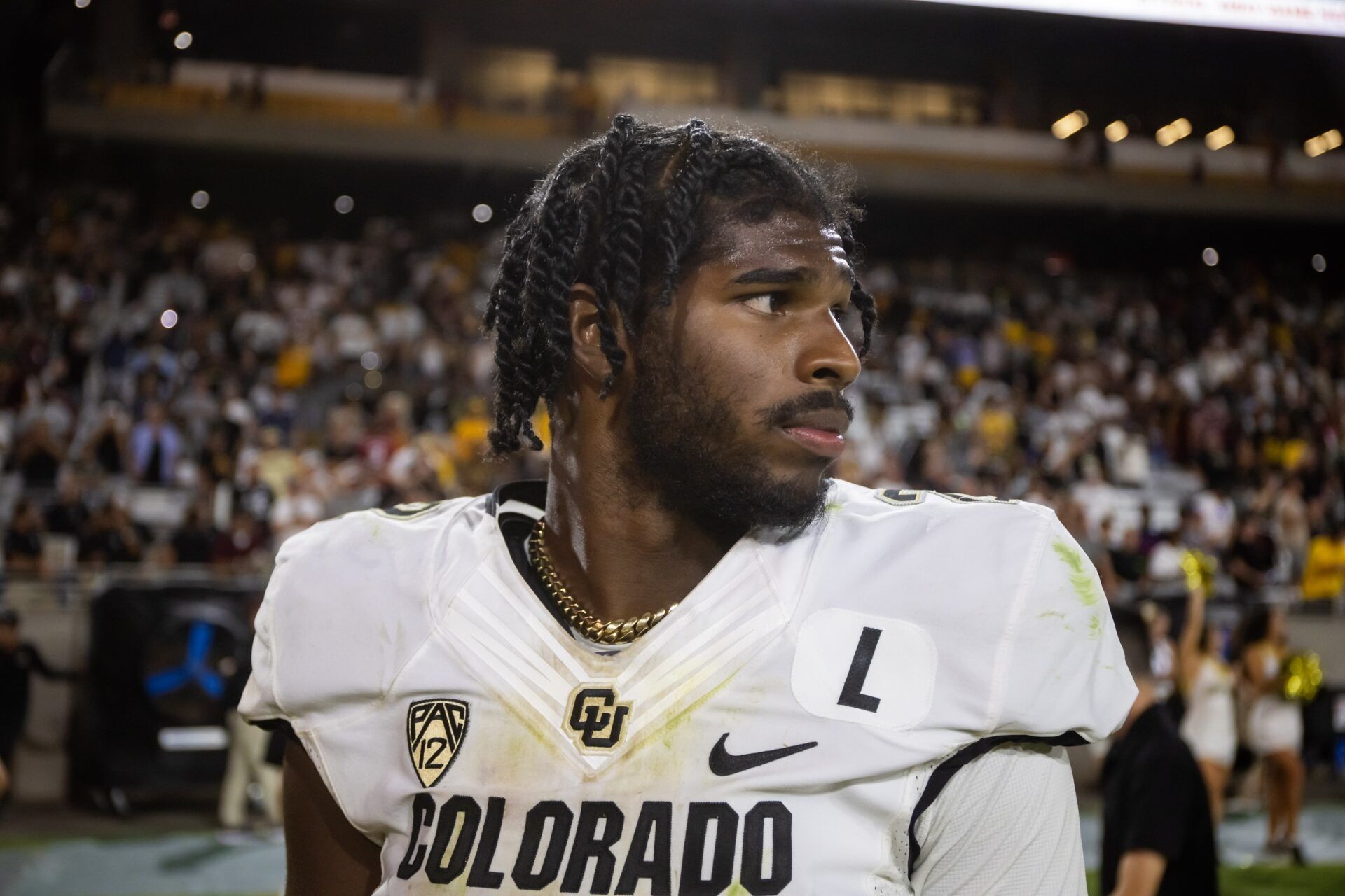 Colorado Buffaloes quarterback Shedeur Sanders (2) after defeating the Arizona State Sun Devils at Mountain America Stadium, Home of the ASU Sun Devils.