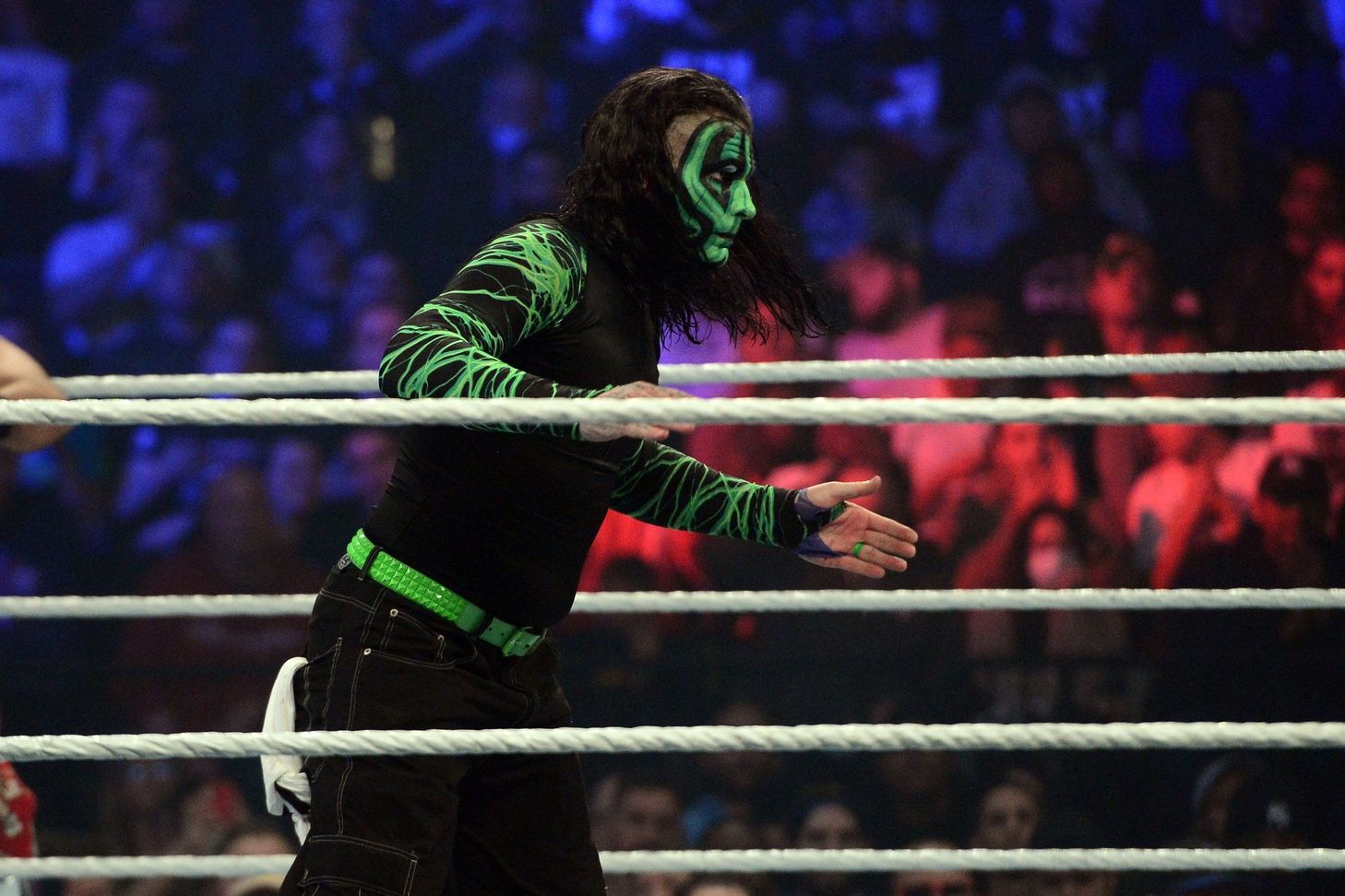 Jeff Hardy during the men’s five on five elimination match during WWE Survivor Series at Barclays Center.