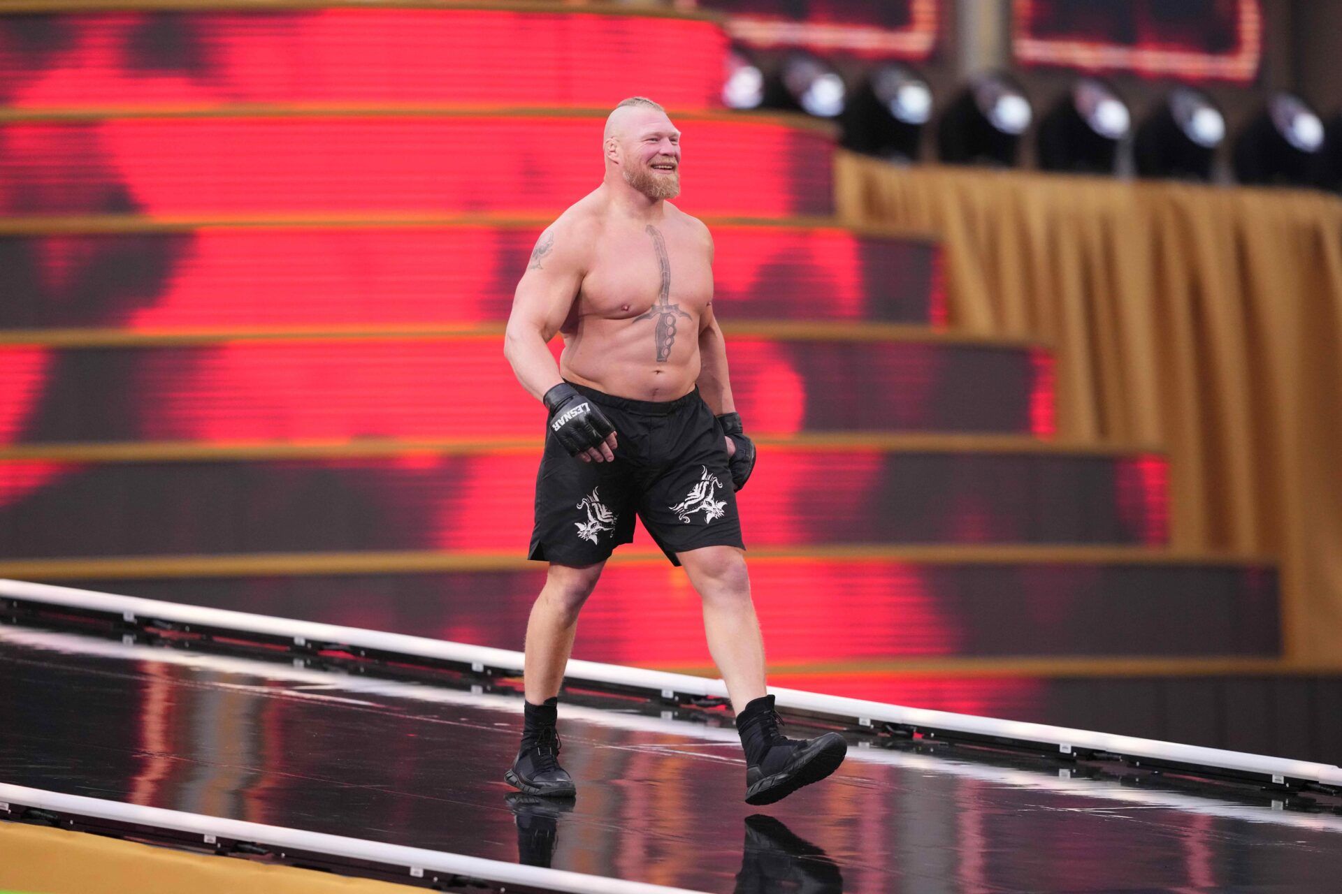 Brock Lesnar during Wrestlemania Night 2 at SoFi Stadium.