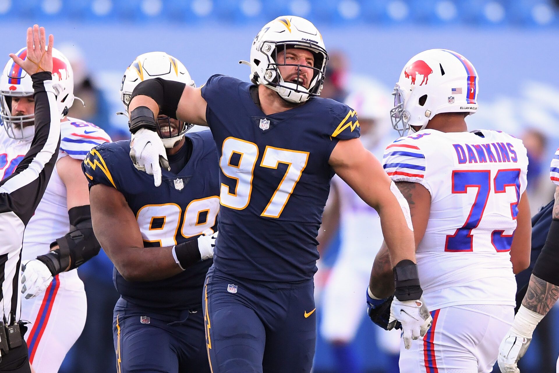 Veteran pass rusher Joey Bosa agreed to terms with a Super Bowl contender, bringing his 72 career sacks to a defense desperate for pass-rush help.