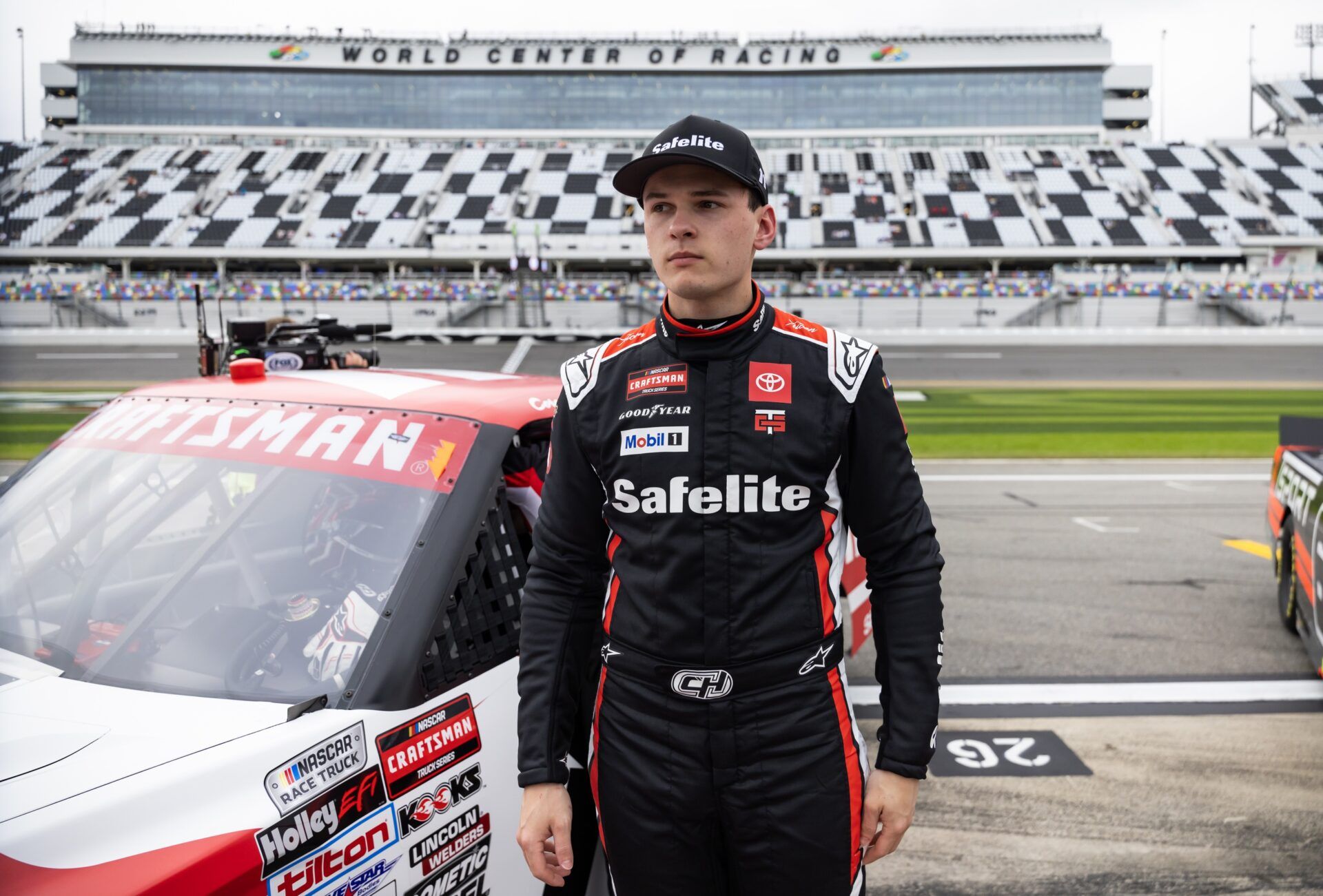 NASCAR Truck Series driver Corey Heim (11) during qualifying for the Fresh from Florida 250 at Daytona International Speedway.