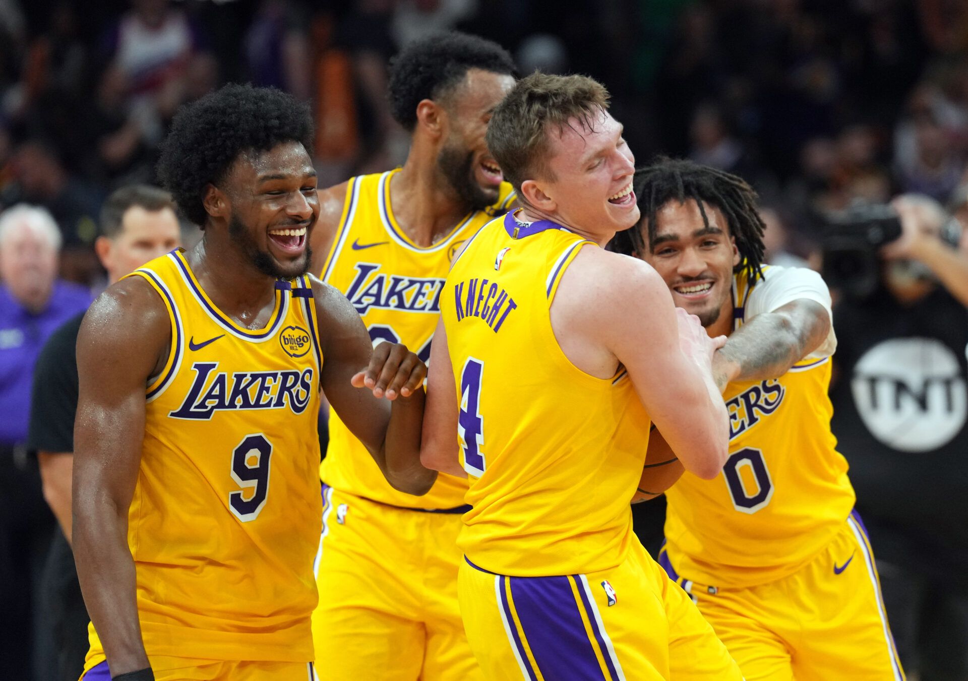 Bronny James commended Dalton Knecht after watching him score 32 points for the Los Angeles Lakers against the Denver Nuggets.