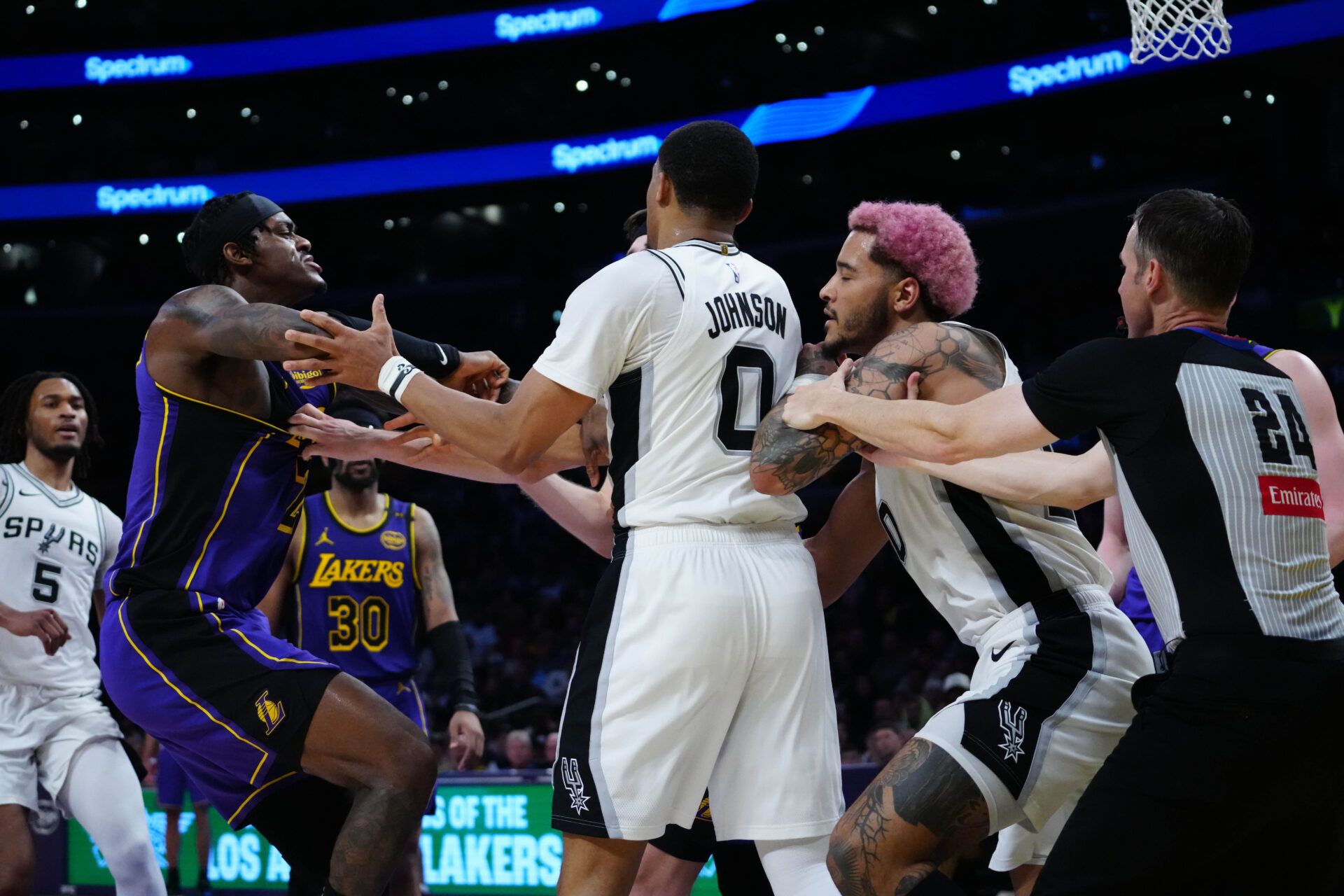 What Happened Between Jarred Vanderbilt and Jeremy Sochan? Lakers vs. Spurs Turns Ugly With Two Ejections at the Same Time