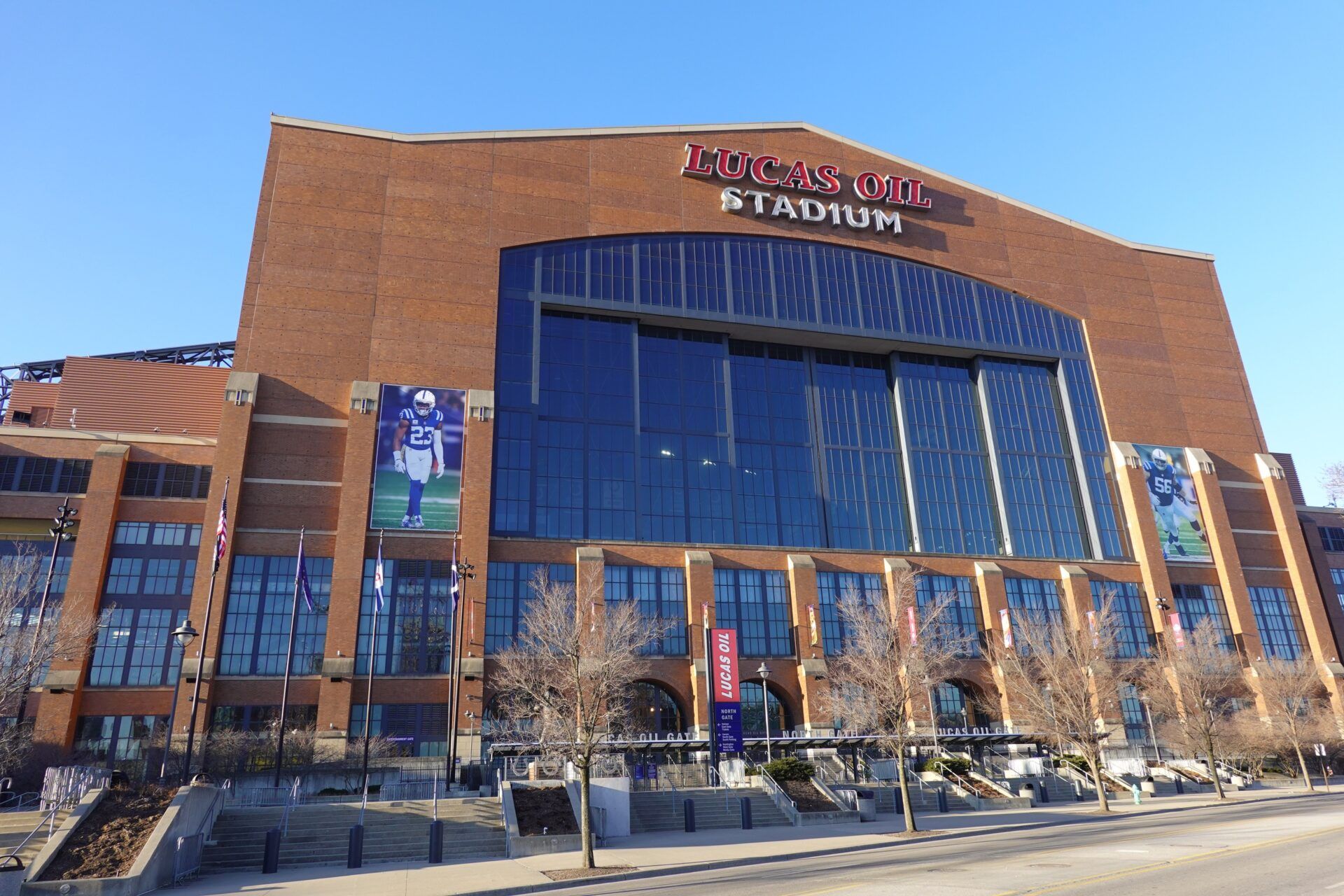 A general overall view of Lucas Oil Stadium, the home of the Indianapolis Colts and site of the 2025 NFL Scouting Combine.