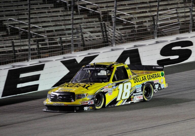 NASCAR Camping World Truck Series driver Kyle Busch (18) during the WinStar World Casino 350k at Texas Motor Speedway.