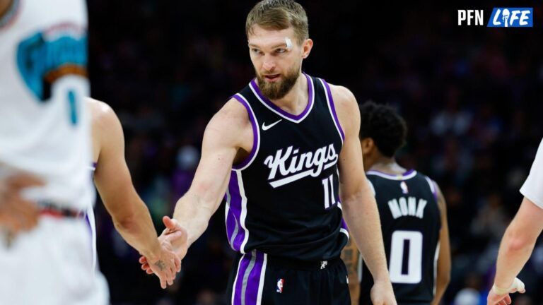 Sacramento Kings forward Domantas Sabonis (11) looks on after a play during the second quarter against the Memphis Grizzlies at Golden 1 Center.