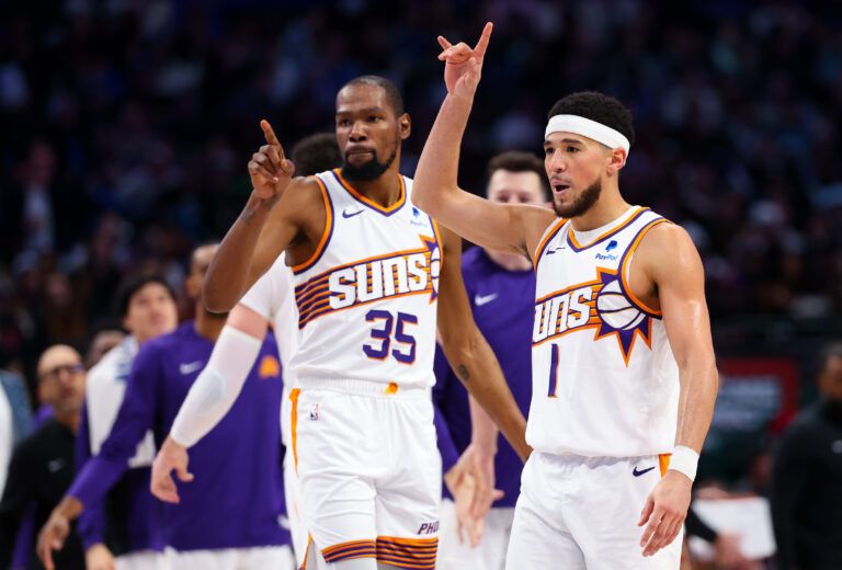 Can Kevin Durant and Devin Booker lead the Phoenix Suns to the playoffs? Take a look at their playoff picture and scenarios.