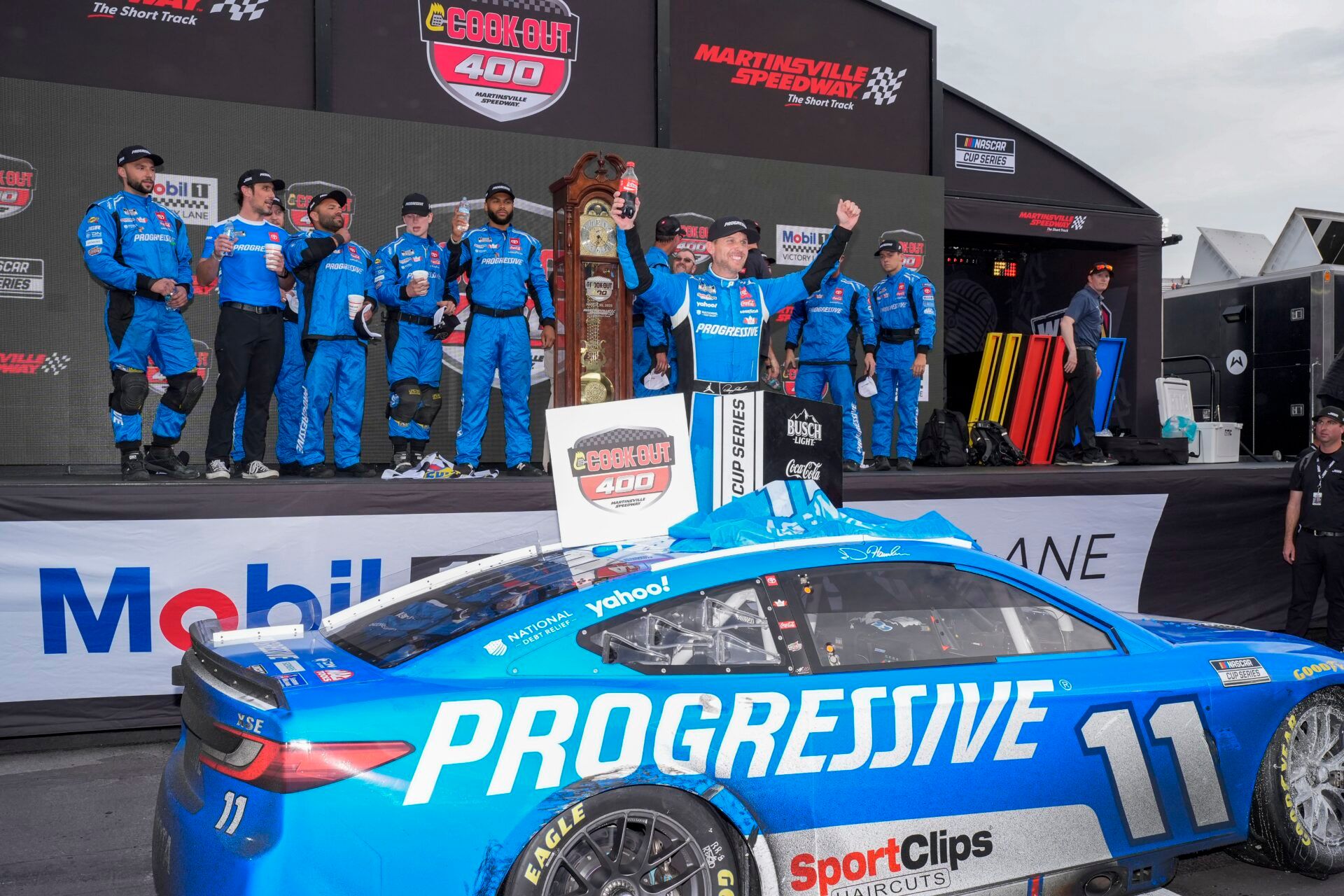 Denny Hamlin wins the NASCAR Cook Out 400 over Christopher Bell and Bubba Wallace as Josh Berry and Austin Cindric endure heartbreaks.