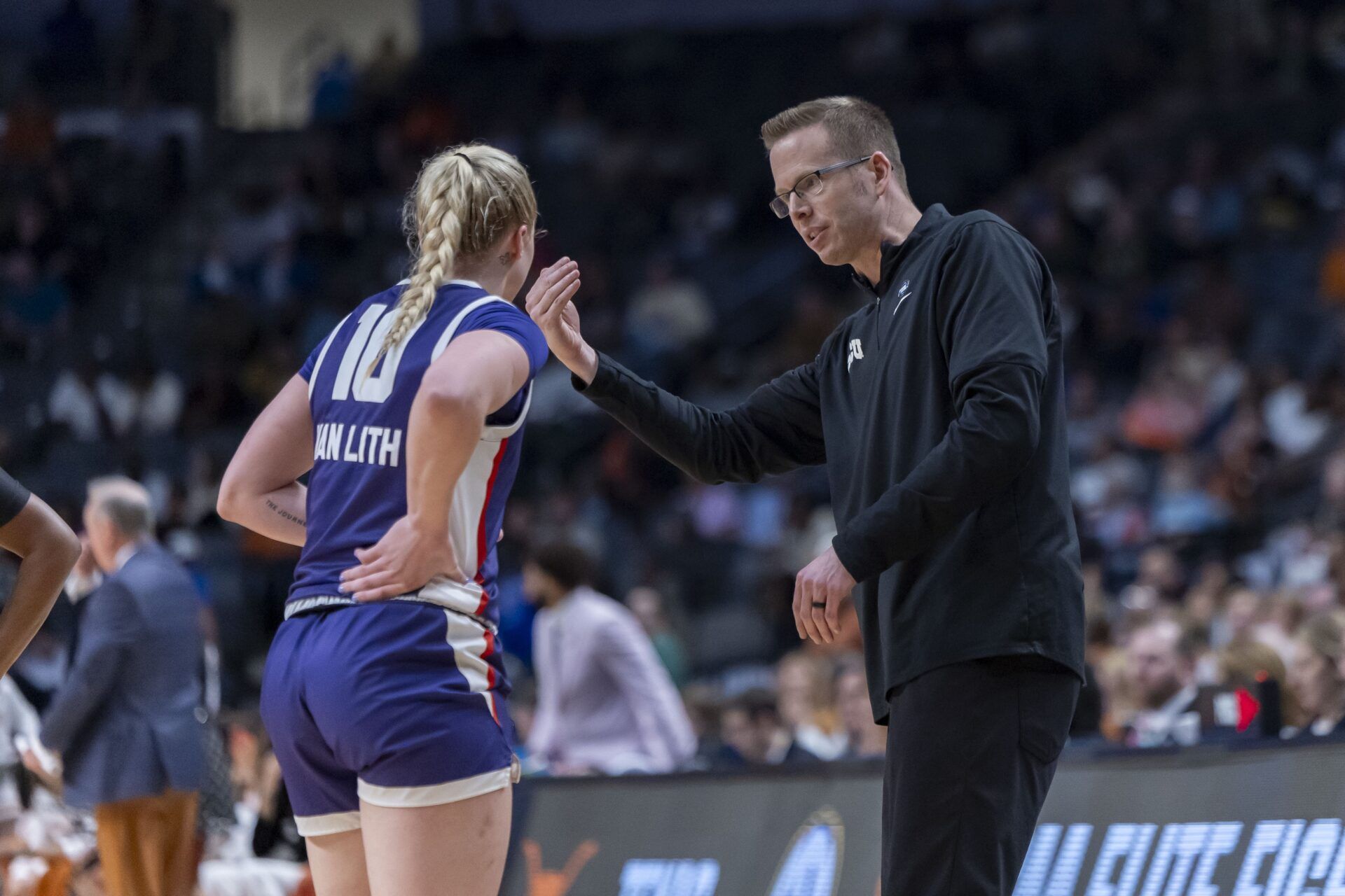 WATCH: WNBA Prospect Hailey Van Lith Shares Emotional Moment With Head Coach in Last TCU Game