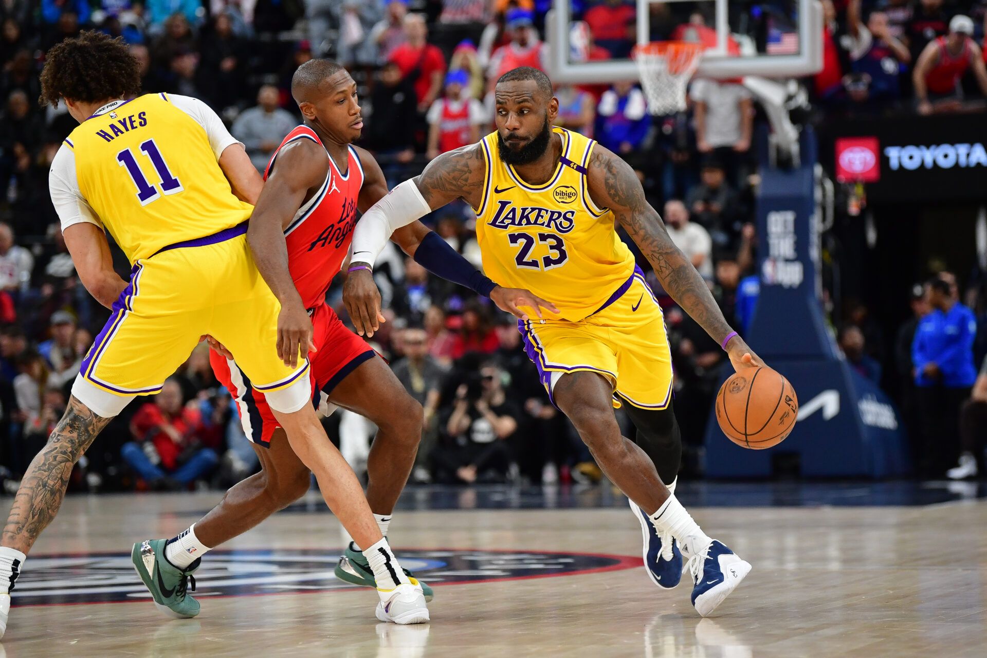 LeBron James gave credit to his big man for stepping up to the task after the Los Angeles Lakers unexpectedly traded away Anthony Davis.