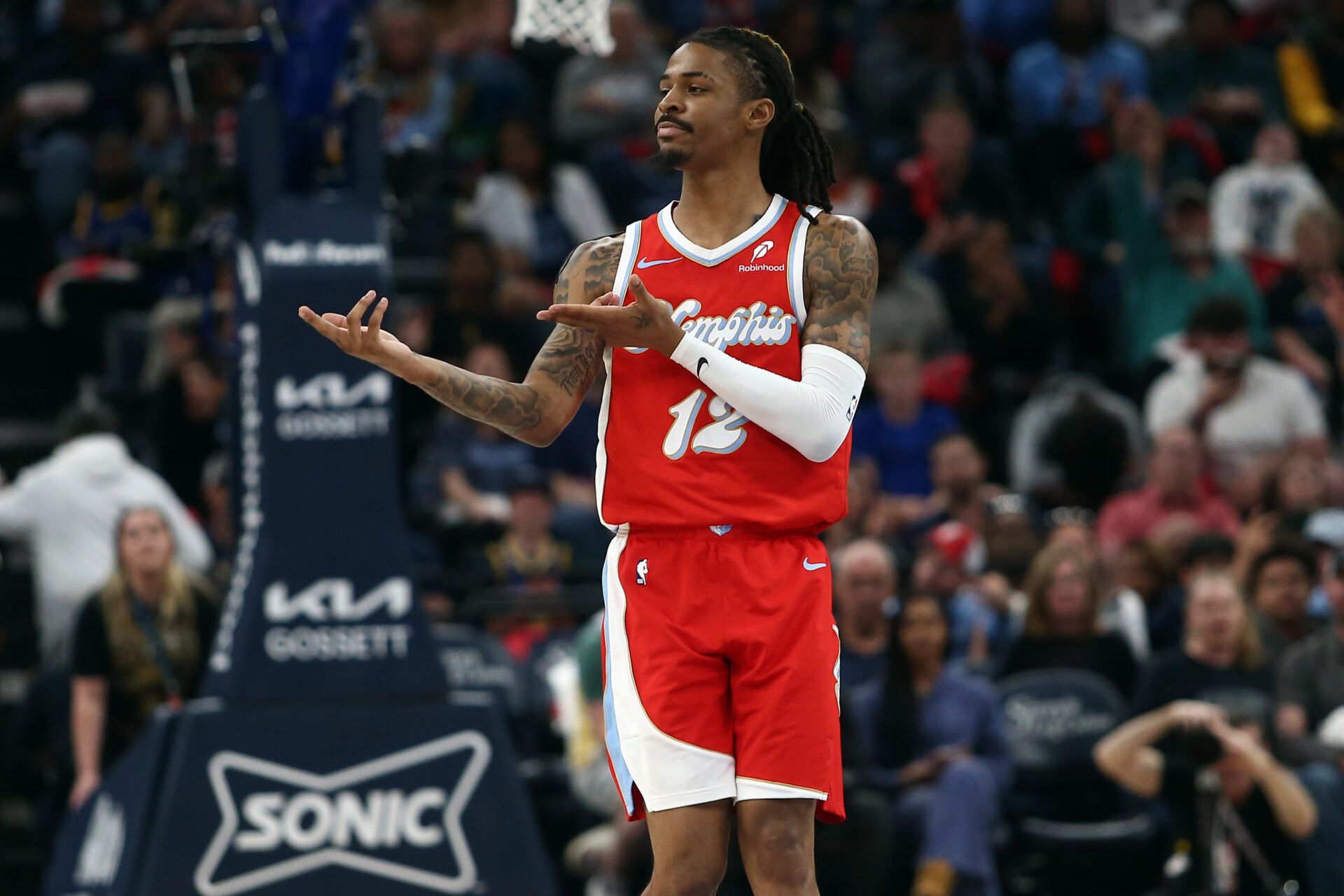 Grizzlies Star Ja Morant Drops 4-Word Reaction to Controversial Finger Gun Gesture vs. Warriors