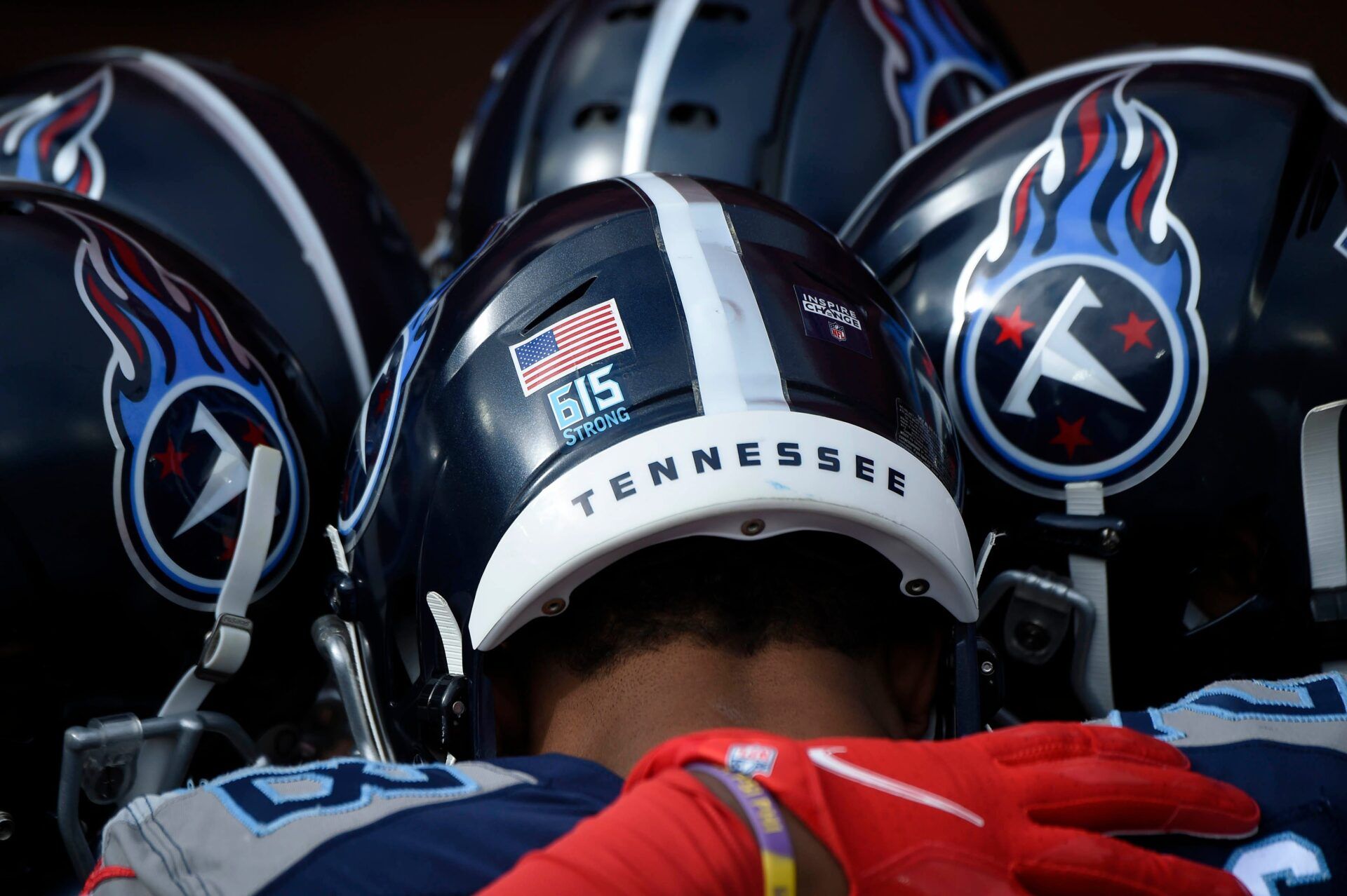 Titans players wear a 