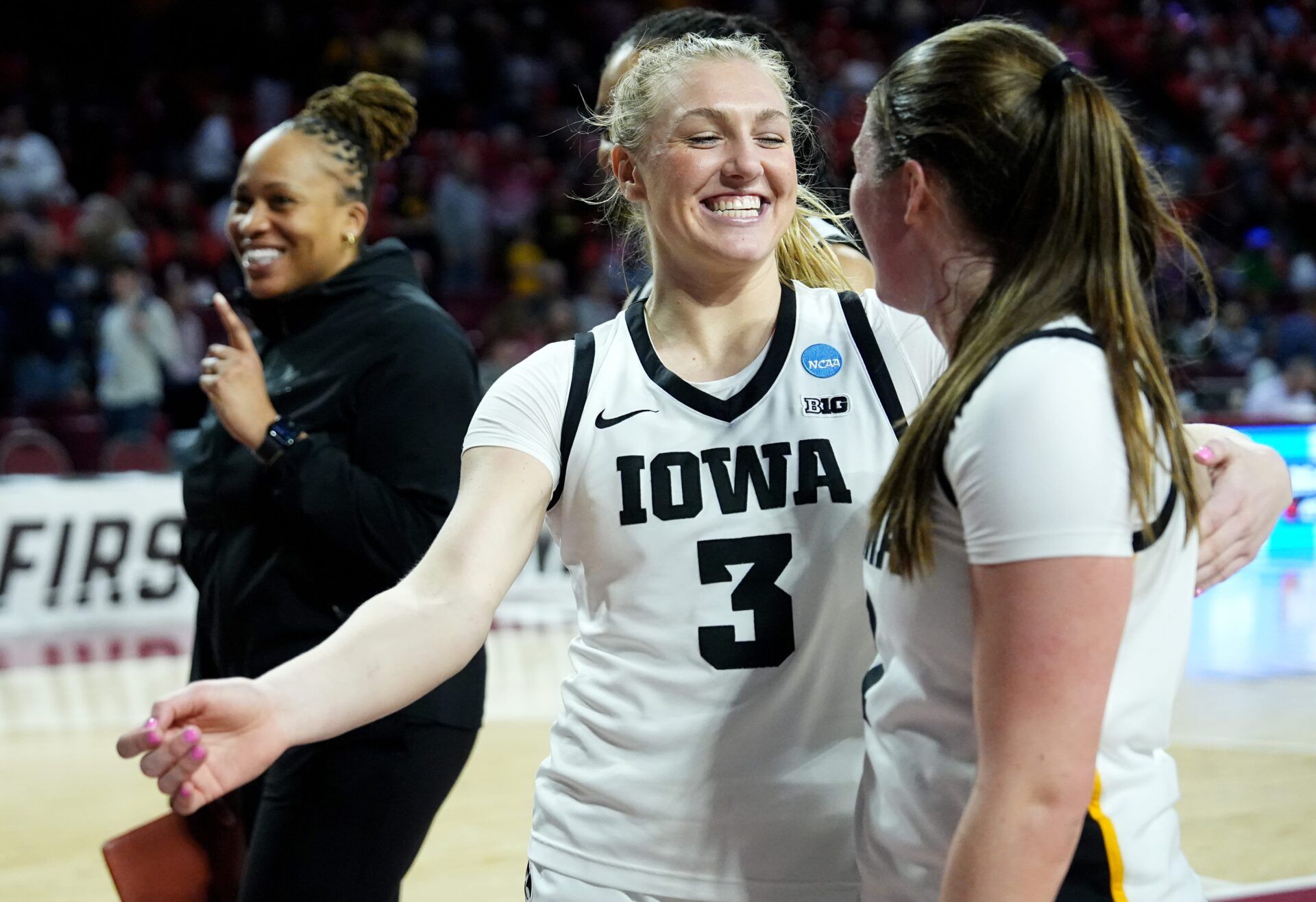 Caitlin Clark recently showed love through a four-word message to her former teammate on the Iowa Hawkeyes. What did she write?