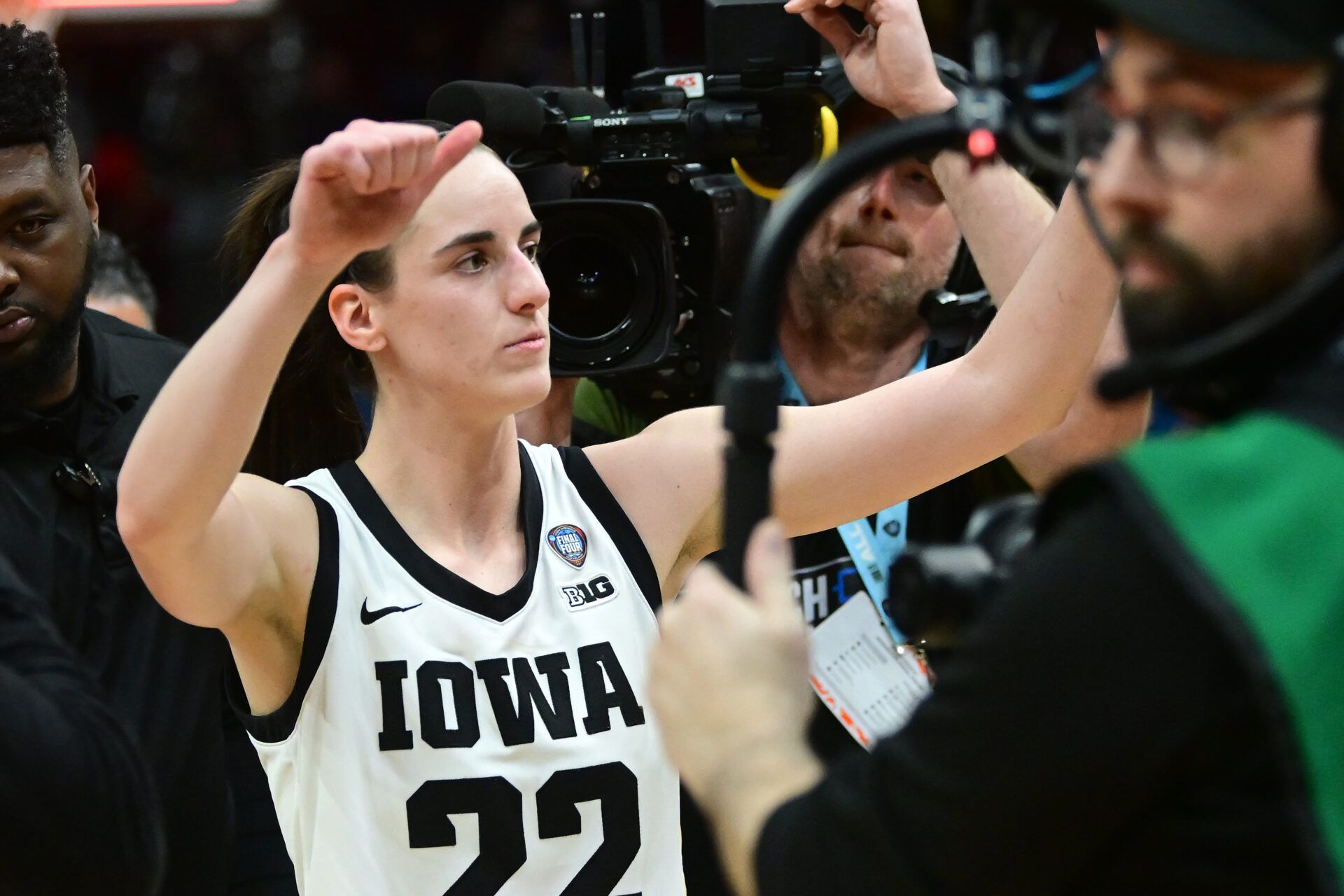 Caitlin Clark's scrimmage video against the Iowa men's team went viral, and she commented on it with David Letterman.