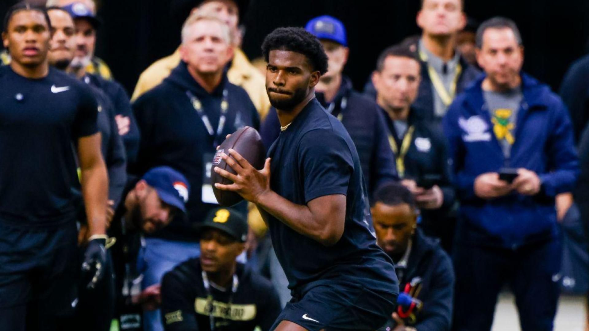 Shedeur Sanders, one of the draft's best QB prospects, has been shrouded in recent controversy stemming from a peculiar habit when he throws the ball.