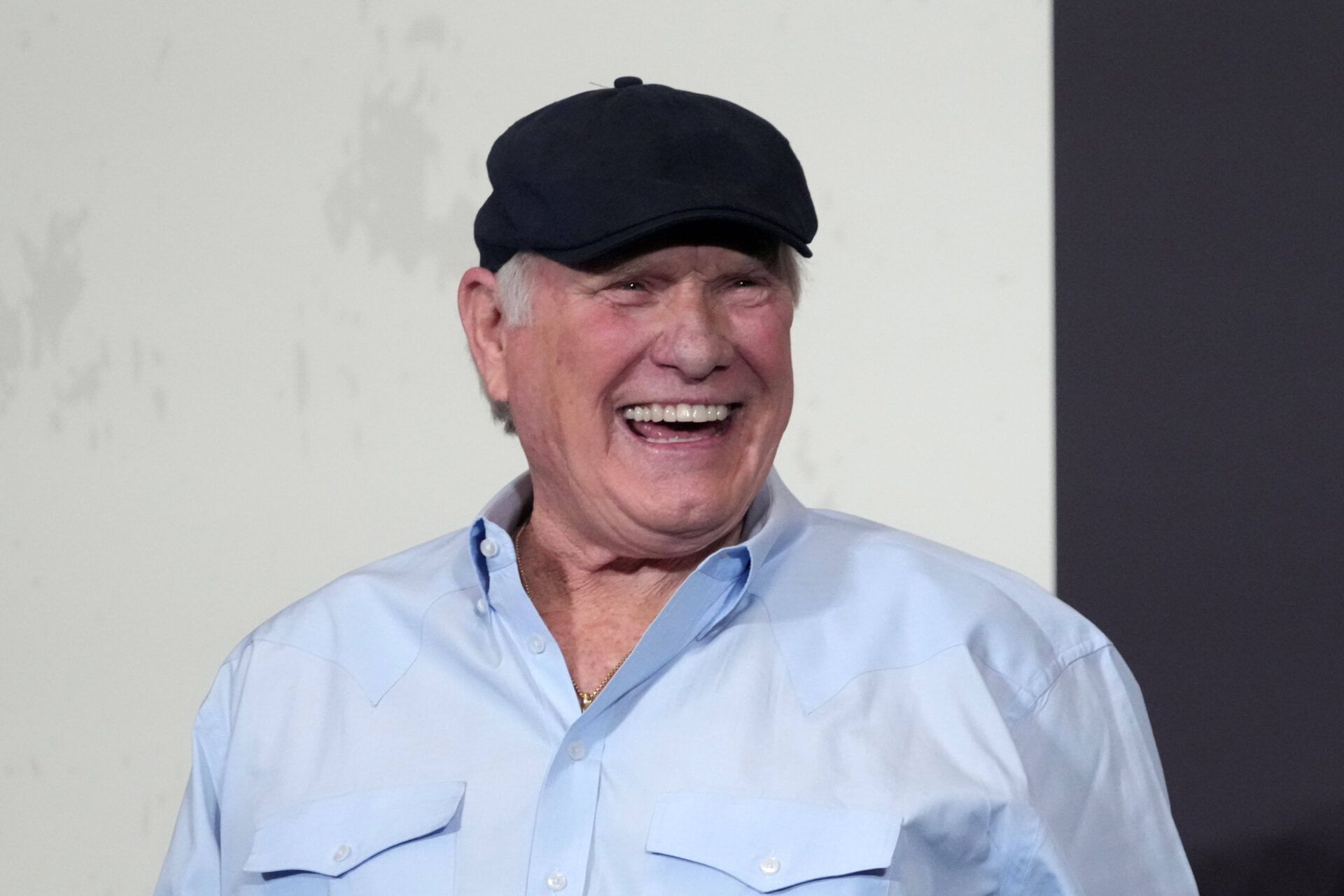 Feb 6, 2025; New Orleans, LA, USA; Terry Bradshaw at Fox Sports media day at Ernest N. Morial Convention Center. Mandatory Credit: Kirby Lee-Imagn Images