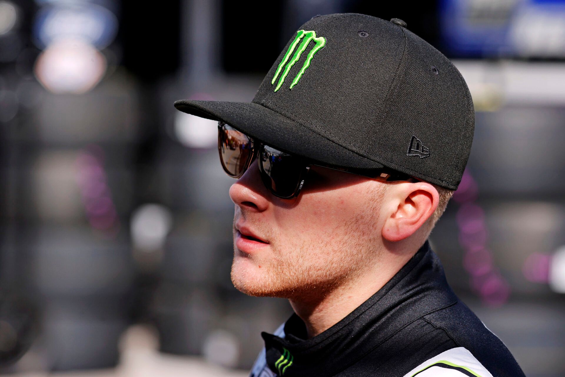 Feb 12, 2025; Daytona Beach, Florida, USA; NASCAR Cup Series driver Ty Gibbs (54) during practice for the Daytona 500 at Daytona International Speedway. Mandatory Credit: Peter Casey-Imagn Images