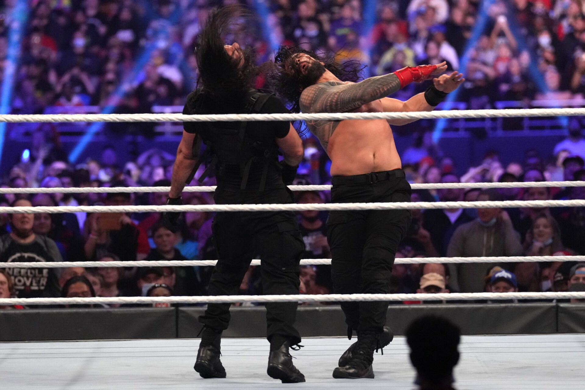 Ahead of their mega WrestleMania Night 1 triple threat main event, Roman Reigns weighed in on his real-life bond with WrestleMania opponent Seth Rollins.