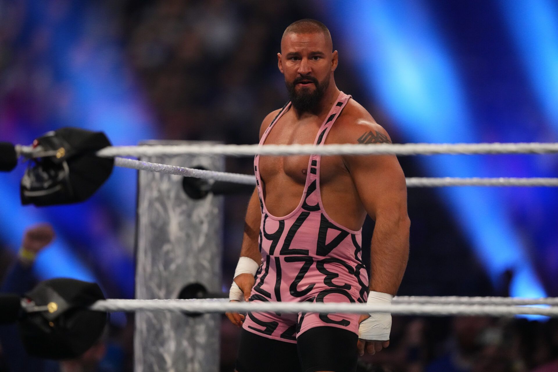Bron Breakker impressed fans with a powerful double spear on RAW and sparked injury concerns ahead of his Fatal Four-Way match at WrestleMania 41.
