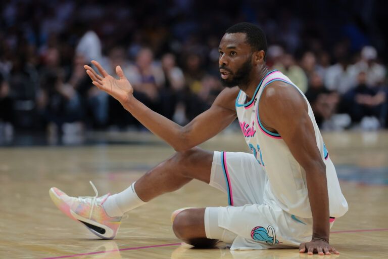 What's the latest update on Heat forward Andrew Wiggins’ status ahead of a win-or-go-home road play-in clash against the Hawks.