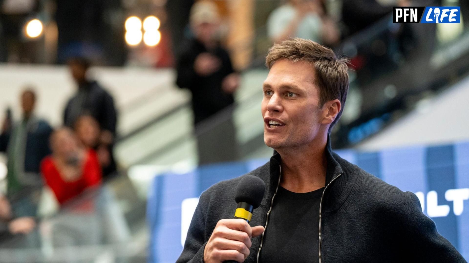 Tom Brady appears at American Dream for the grand opening of Card Vault by Tom Brady, a sports card and memorabilia retailer, East Rutherford, Friday, Apr. 11, 2025.