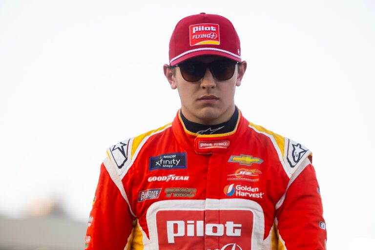 Nov 9, 2024; Avondale, Arizona, USA; NASCAR Xfinity Series driver Sammy Smith (8) during the Championship race at Phoenix Raceway. Mandatory Credit: Mark J. Rebilas-Imagn Images