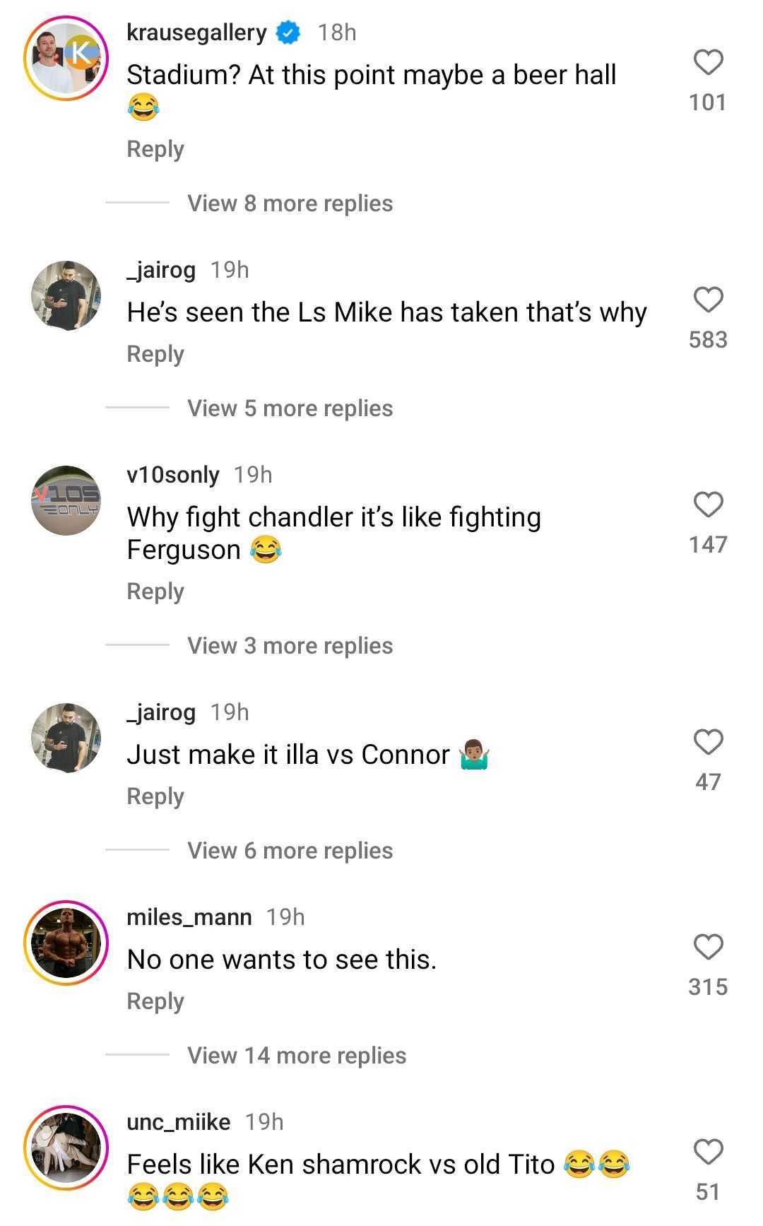 Reactions to social media posts of Conor McGregor