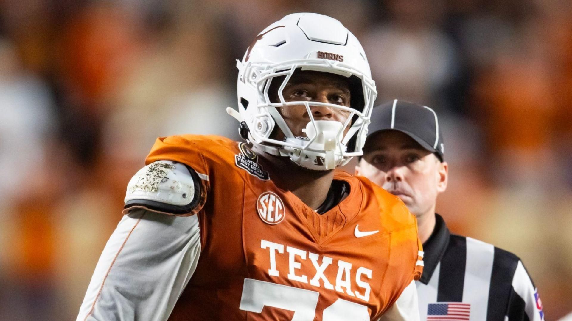 Kelvin Banks Jr. was overcome with emotion upon learning that he was drafted No. 9 overall by the New Orleans Saints in the 2025 NFL Draft.