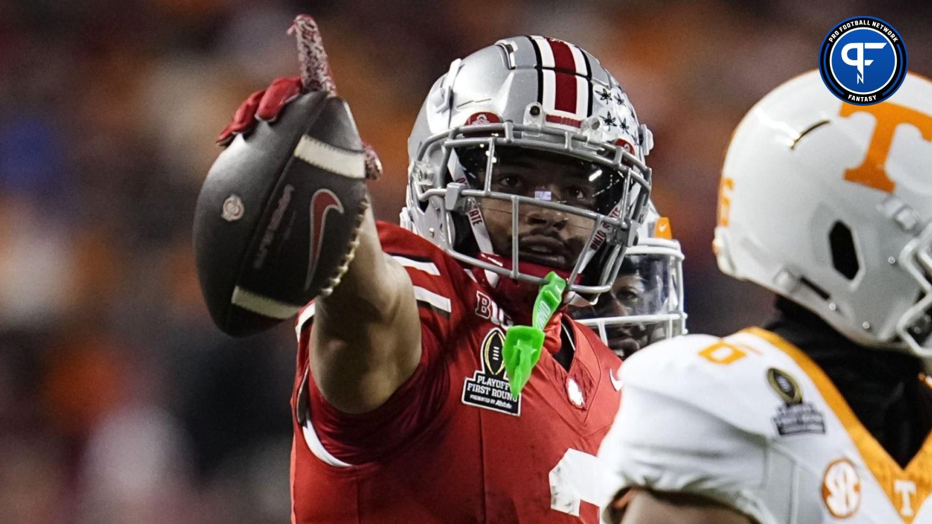 Emega Egbuka is a WR prospect with a very high floor. Now on the Bucs, how does his arrival impact the fantasy values of Mike Evans and Chris Godwin?