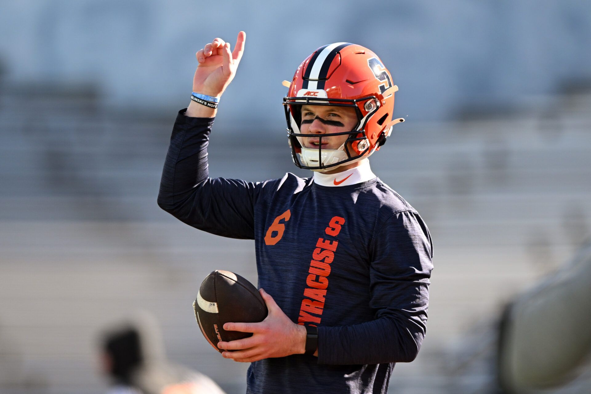 Syracuse Orange QB Kyle McCord has been with Sophia Giangiordano since they were both high school students in Philadelphia.